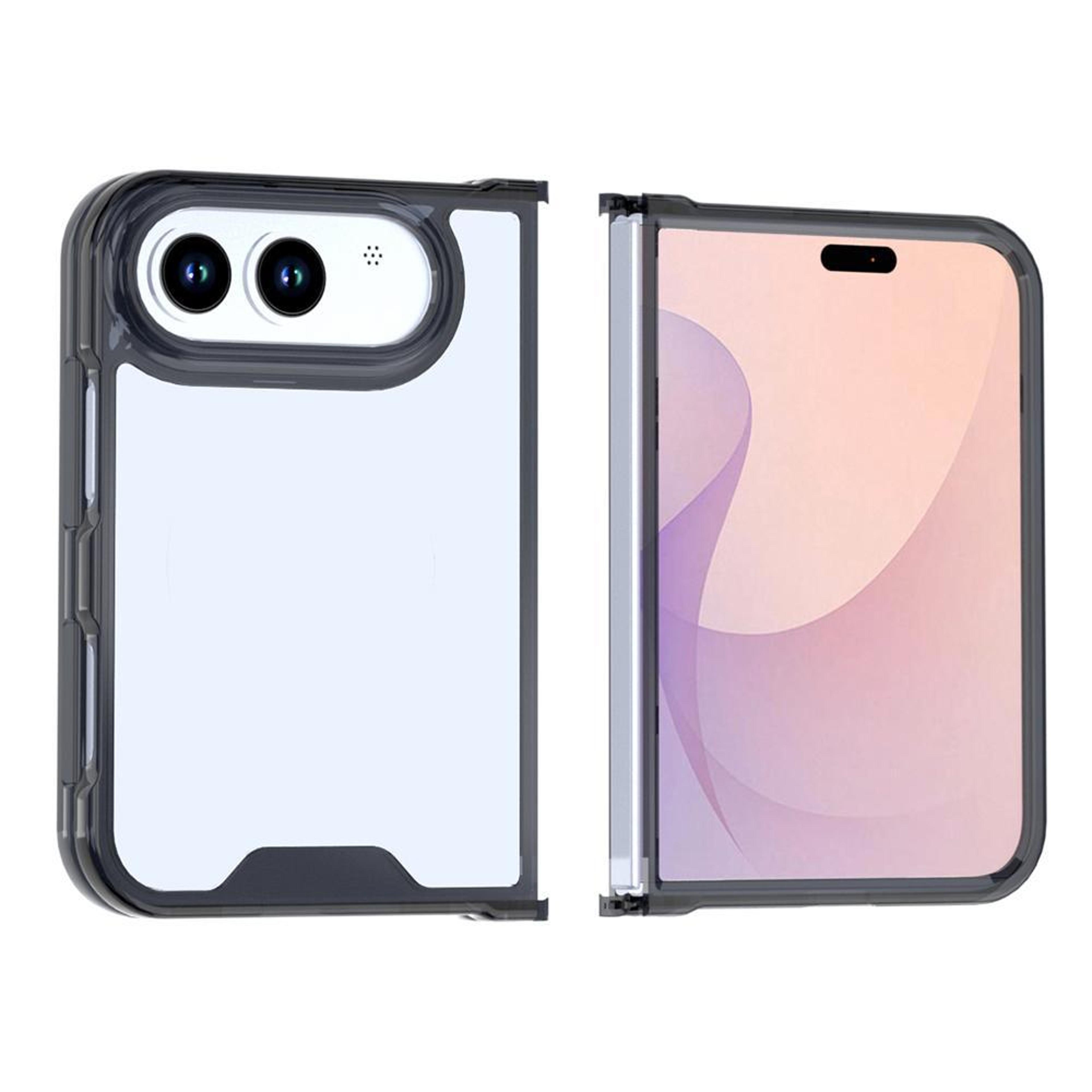 iphone duo crystal clear acrylic case with slim scratch protection