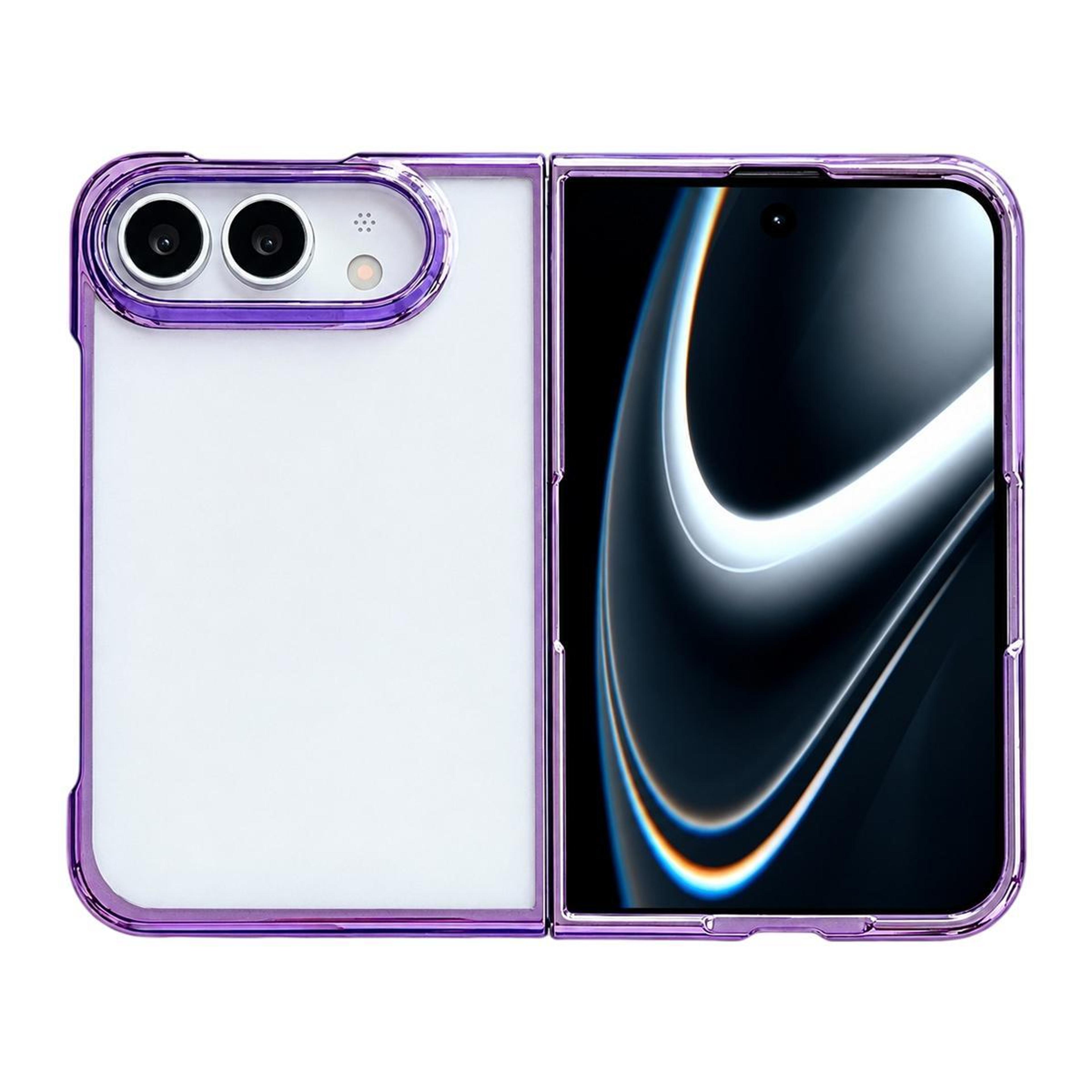 iphone duo 6d electroplated shockproof protective case in purple