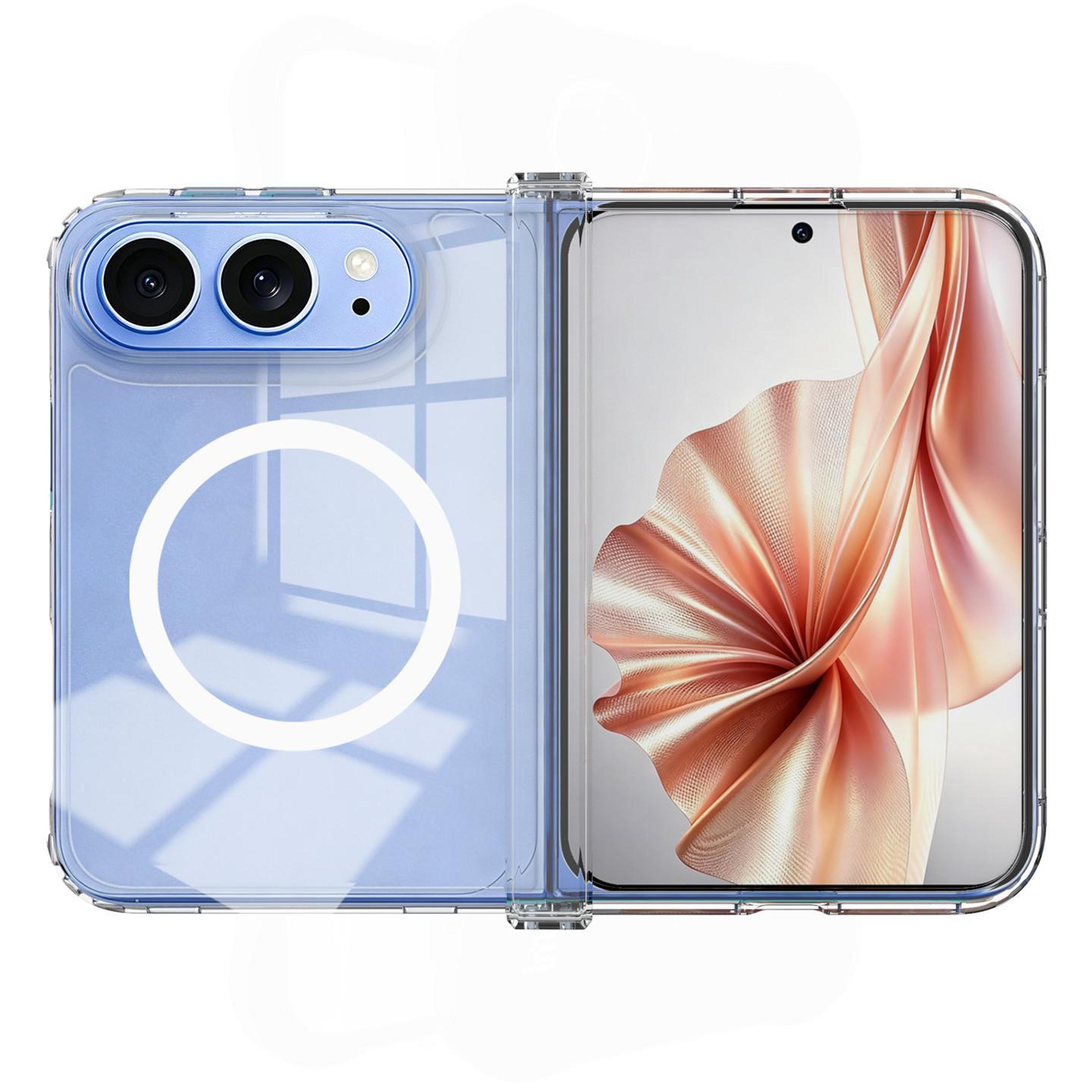 imak ice crystal clear magnetic shockproof iphone duo case with airbag corners