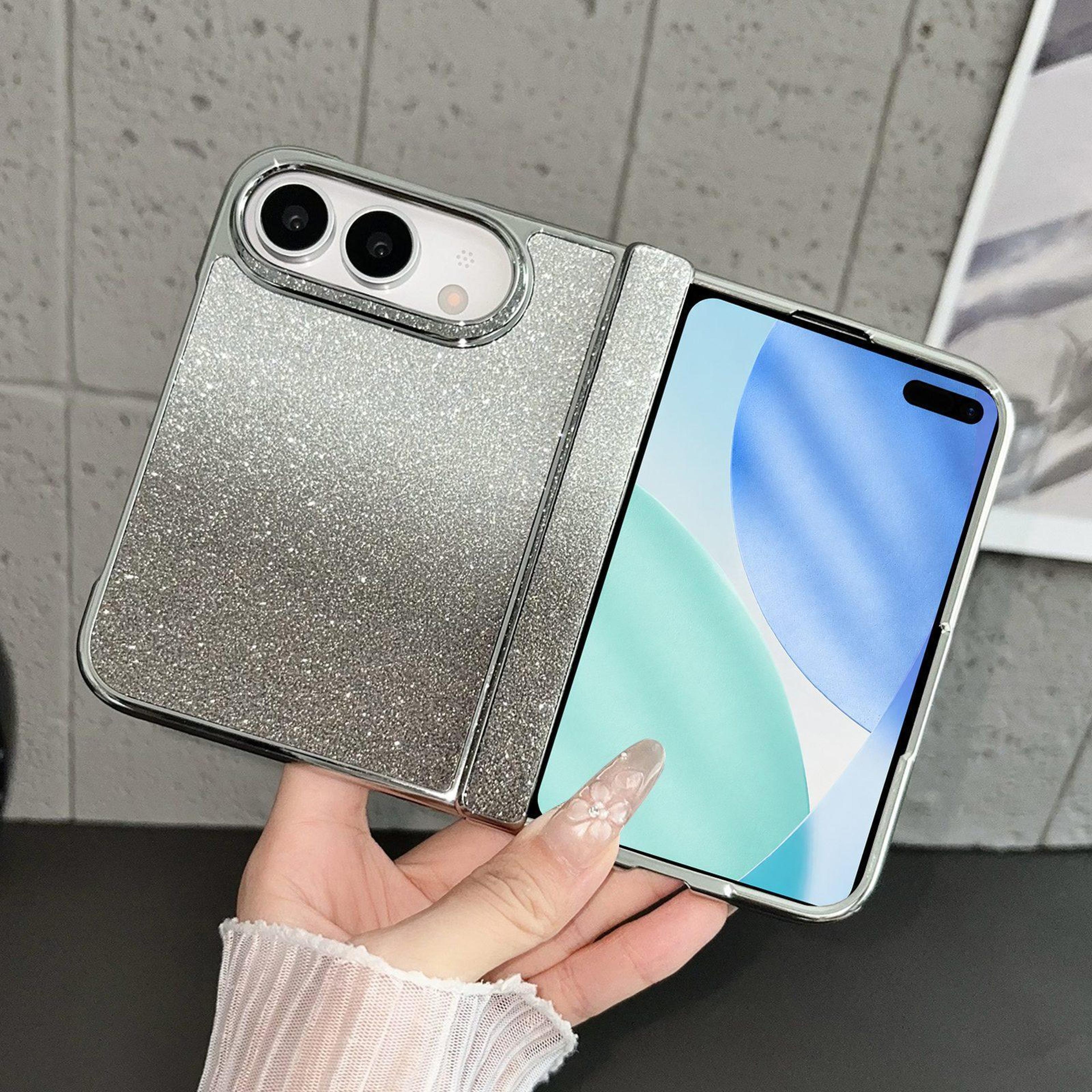 iphone duo glitter hinge protection case with gradient bling finish
