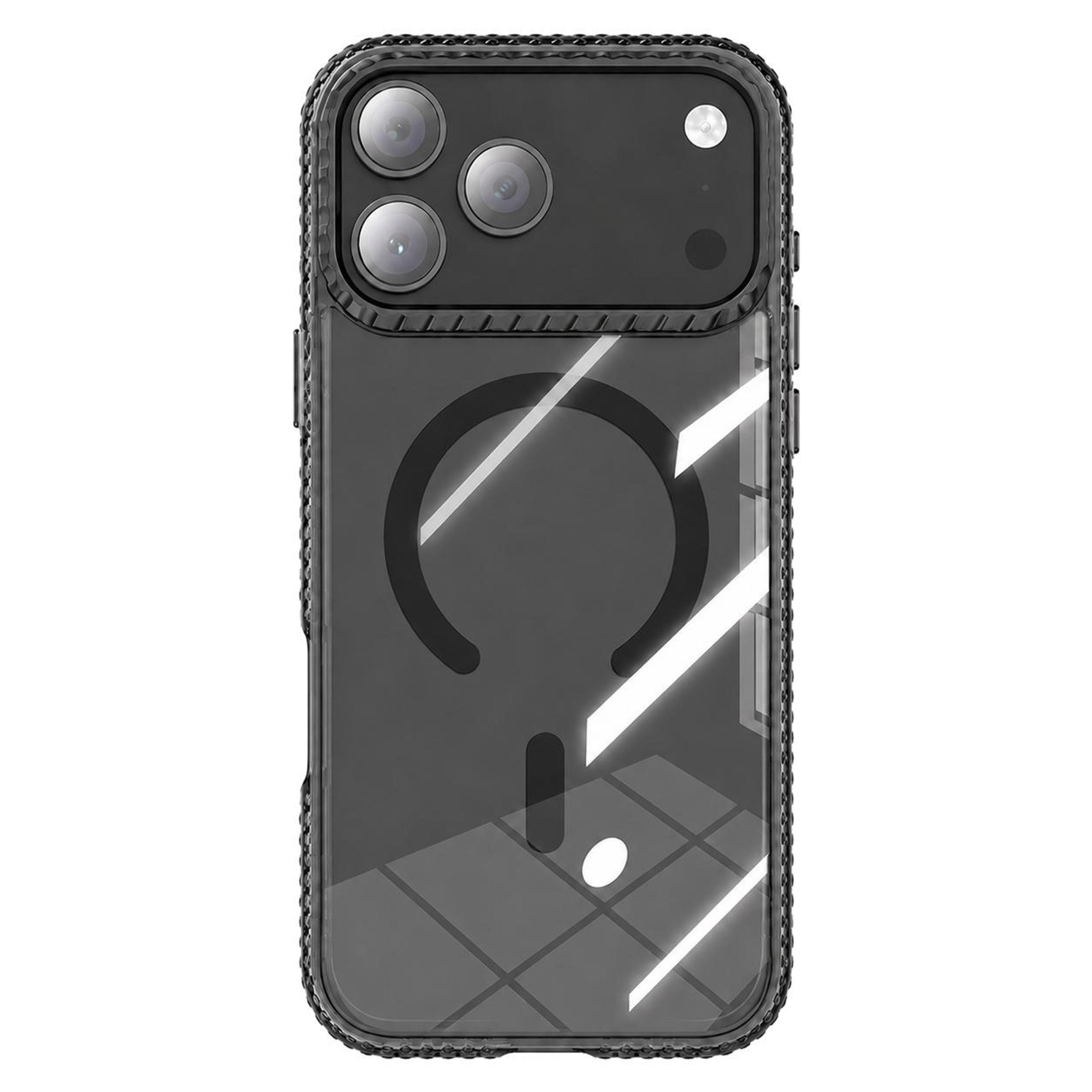 kylin transparent magnetic iphone 18 pro max case with pc tpu protection