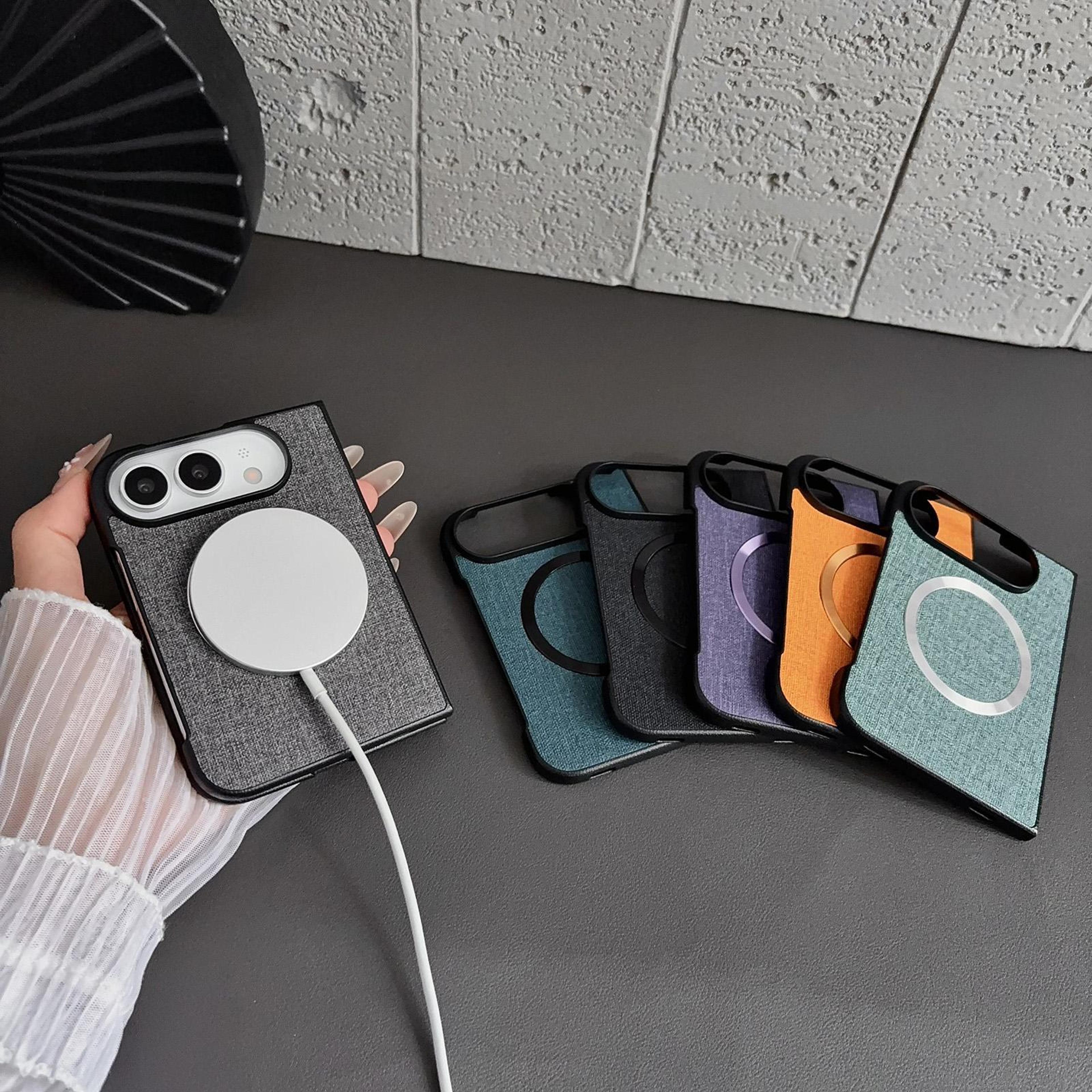 MagSafe Case For IPhone Duo With Cloth Texture And Magnetic Wireless Charging 2