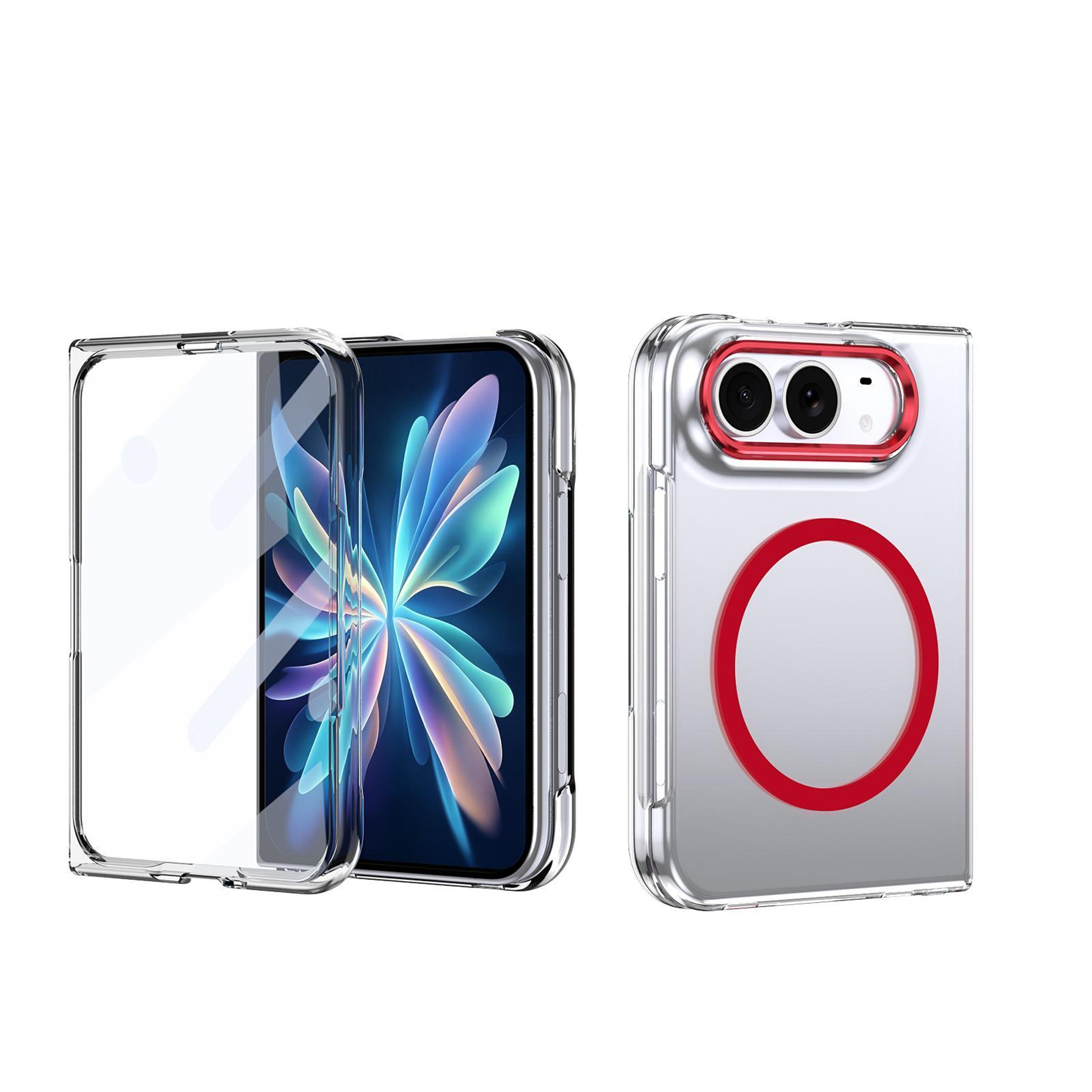 iphone duo magsafe clear pc case with reinforced corner protection