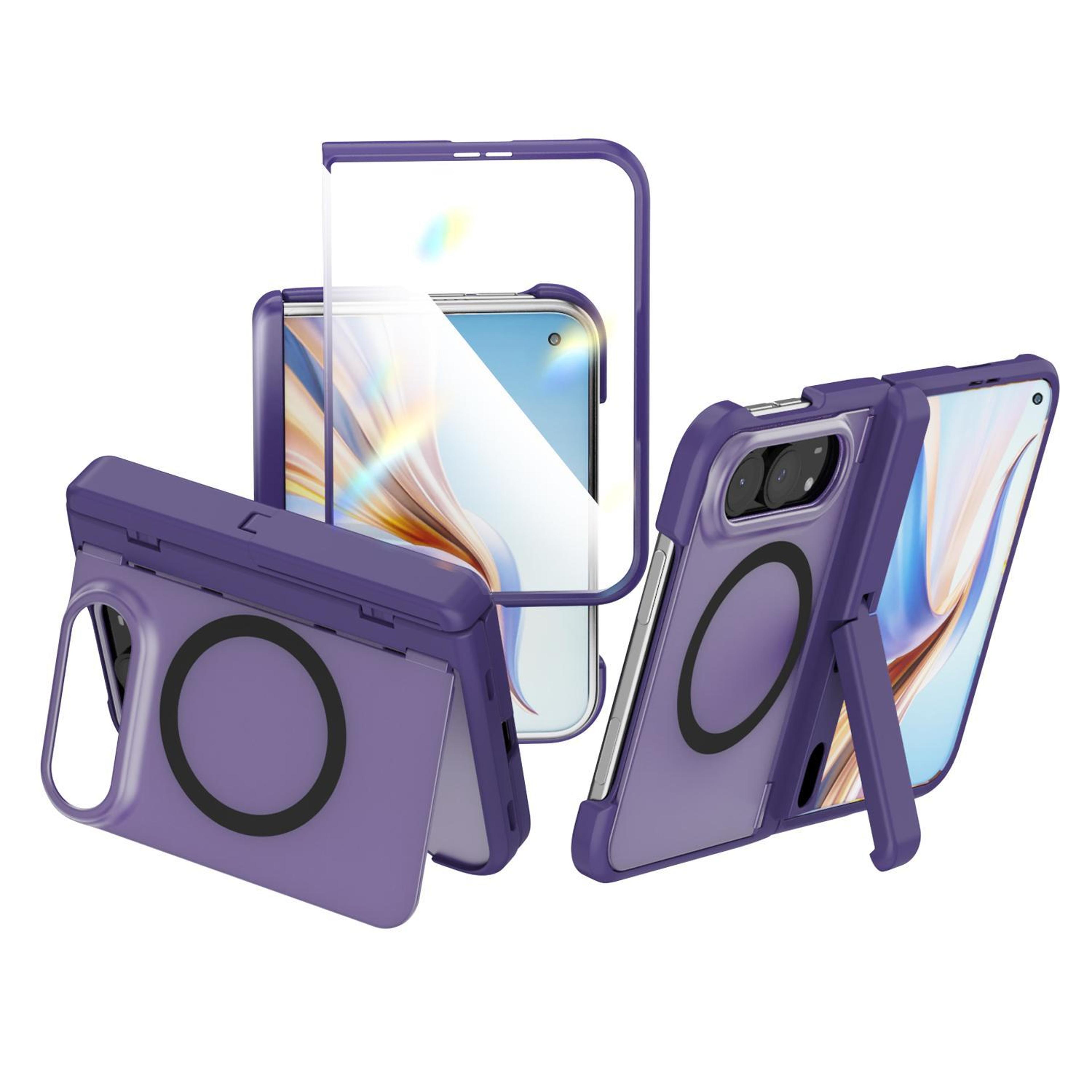 iphone duo magnetic case with integrated stand and soft-touch full-body protection