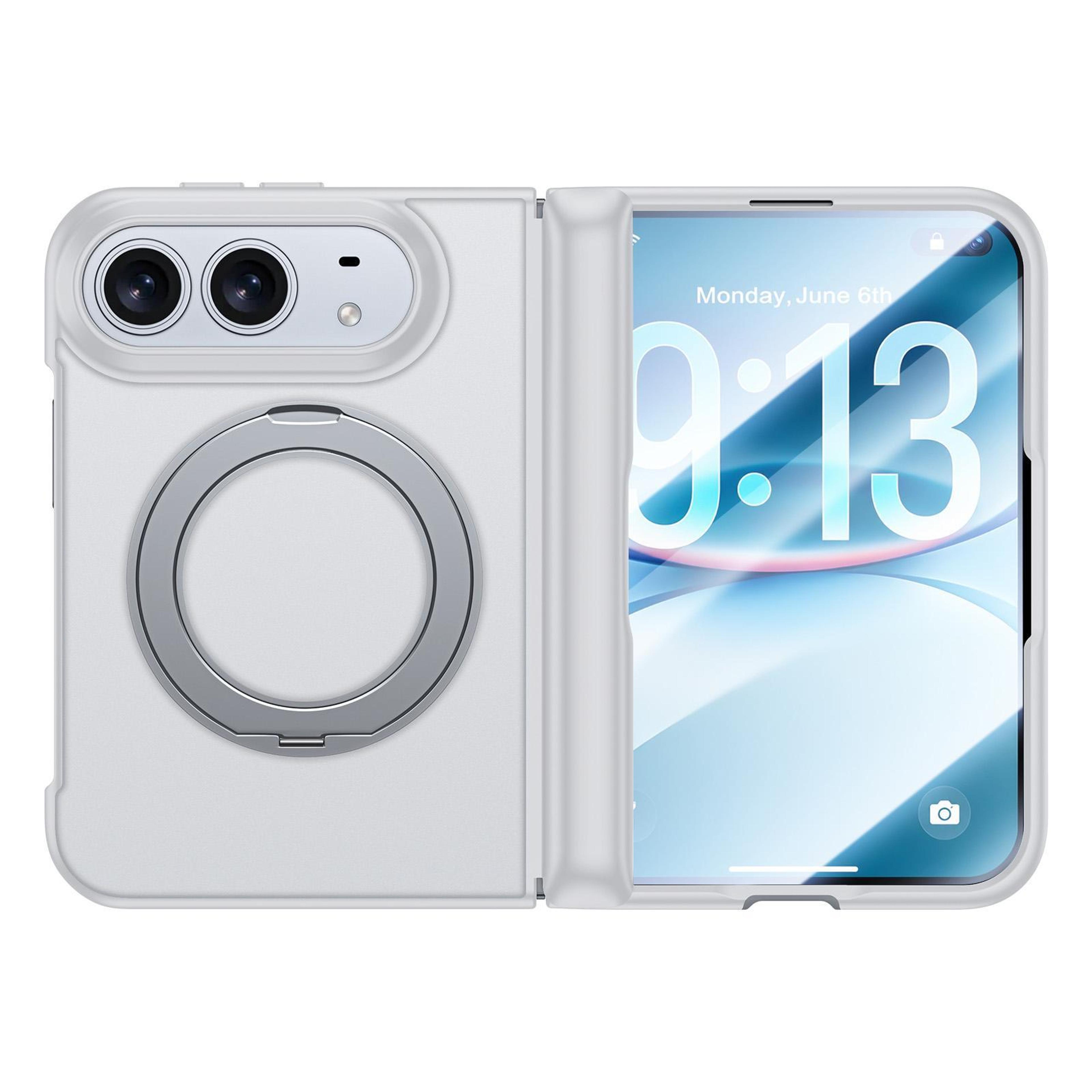 magnetic iphone duo case with 360° rotating stand and dual-layer protection