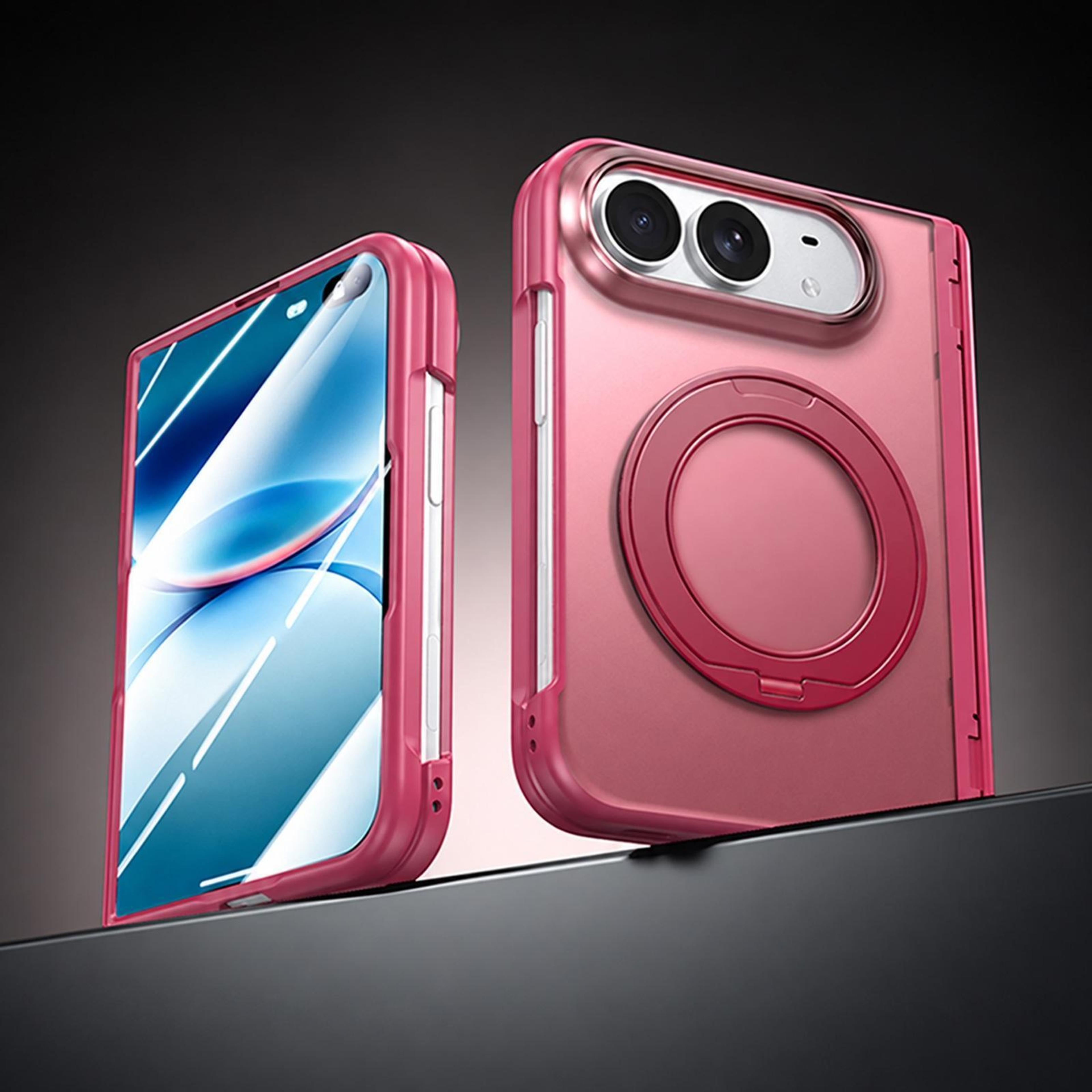 full coverage phone case for iphone duo with tempered glass screen protector and 360 ring stand