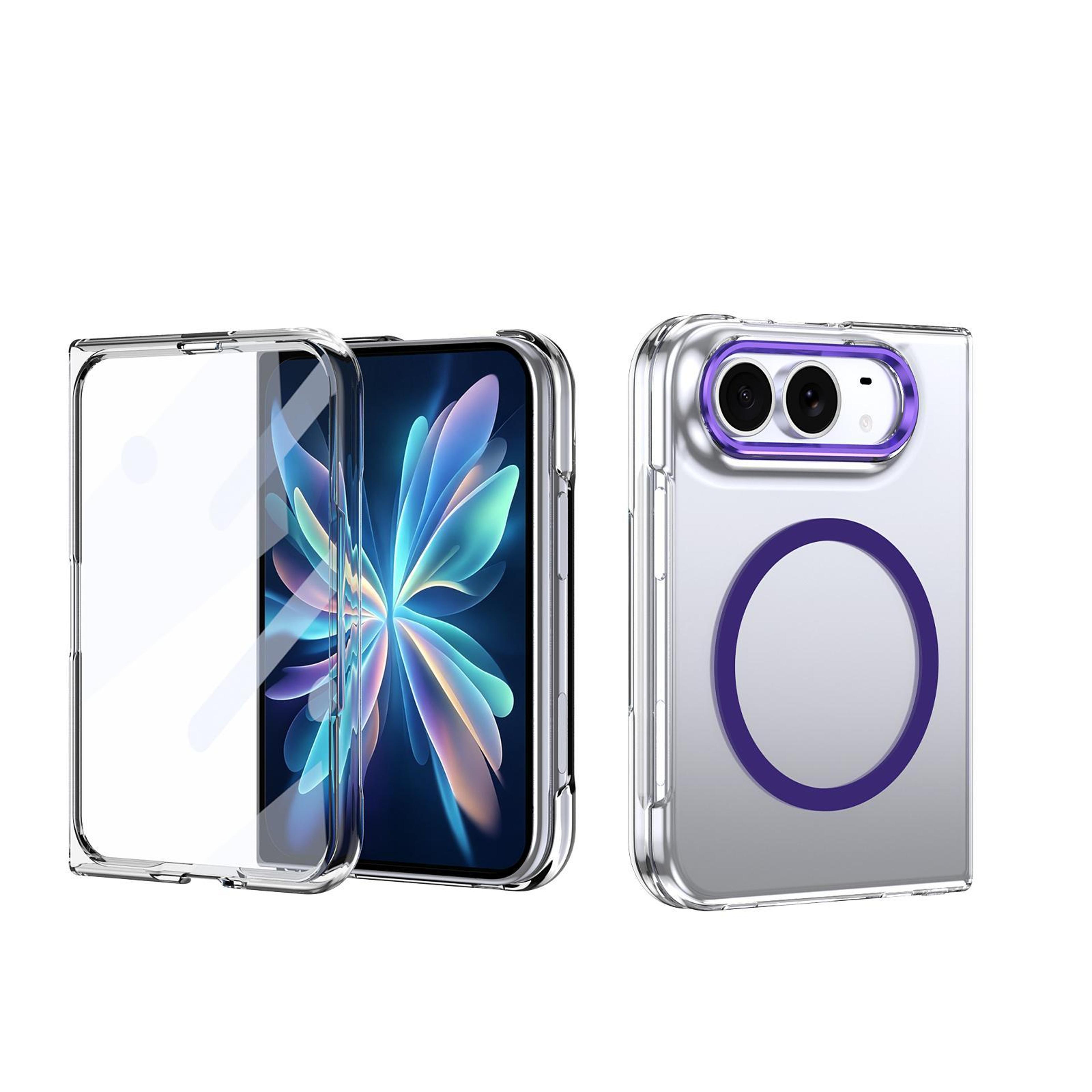 iphone duo clear magsafe phone case with scratch-resistant pc back and reinforced corners