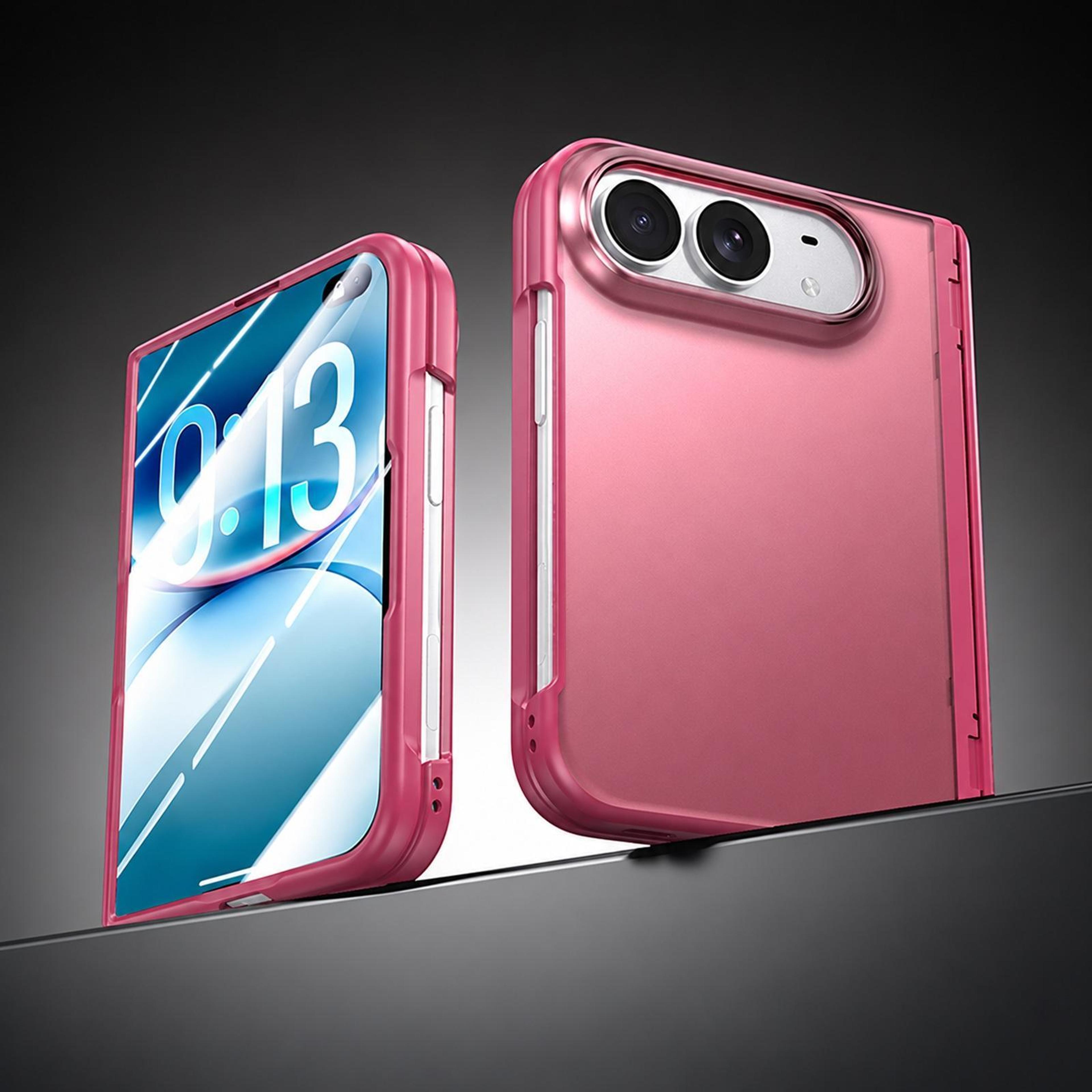 iphone duo full coverage foldable phone case with tempered glass screen protector