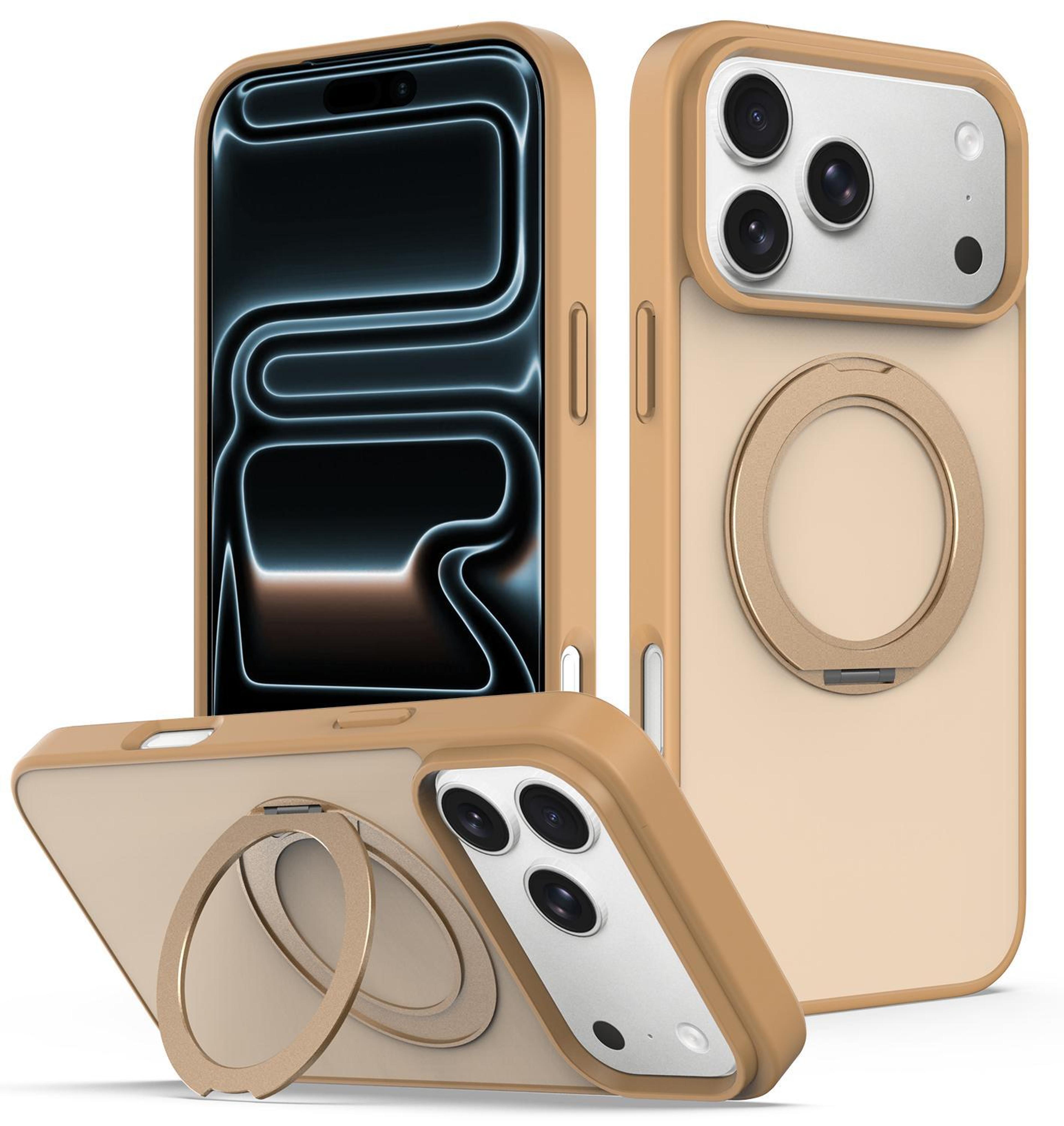 18 pro max magnetic kickstand phone case with 360 degree rotating stand
