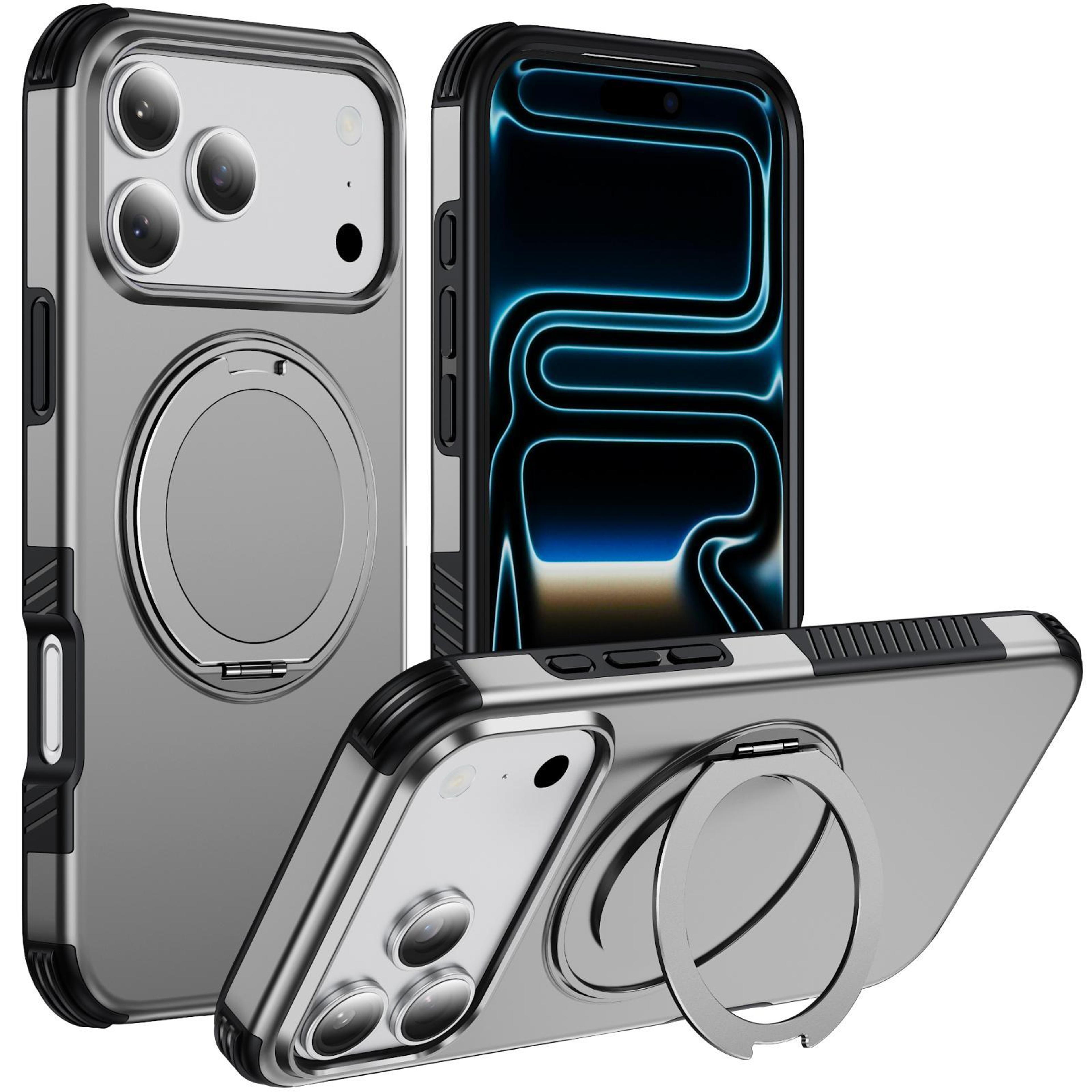 magnetic iphone 18 pro case with 360 rotating holder