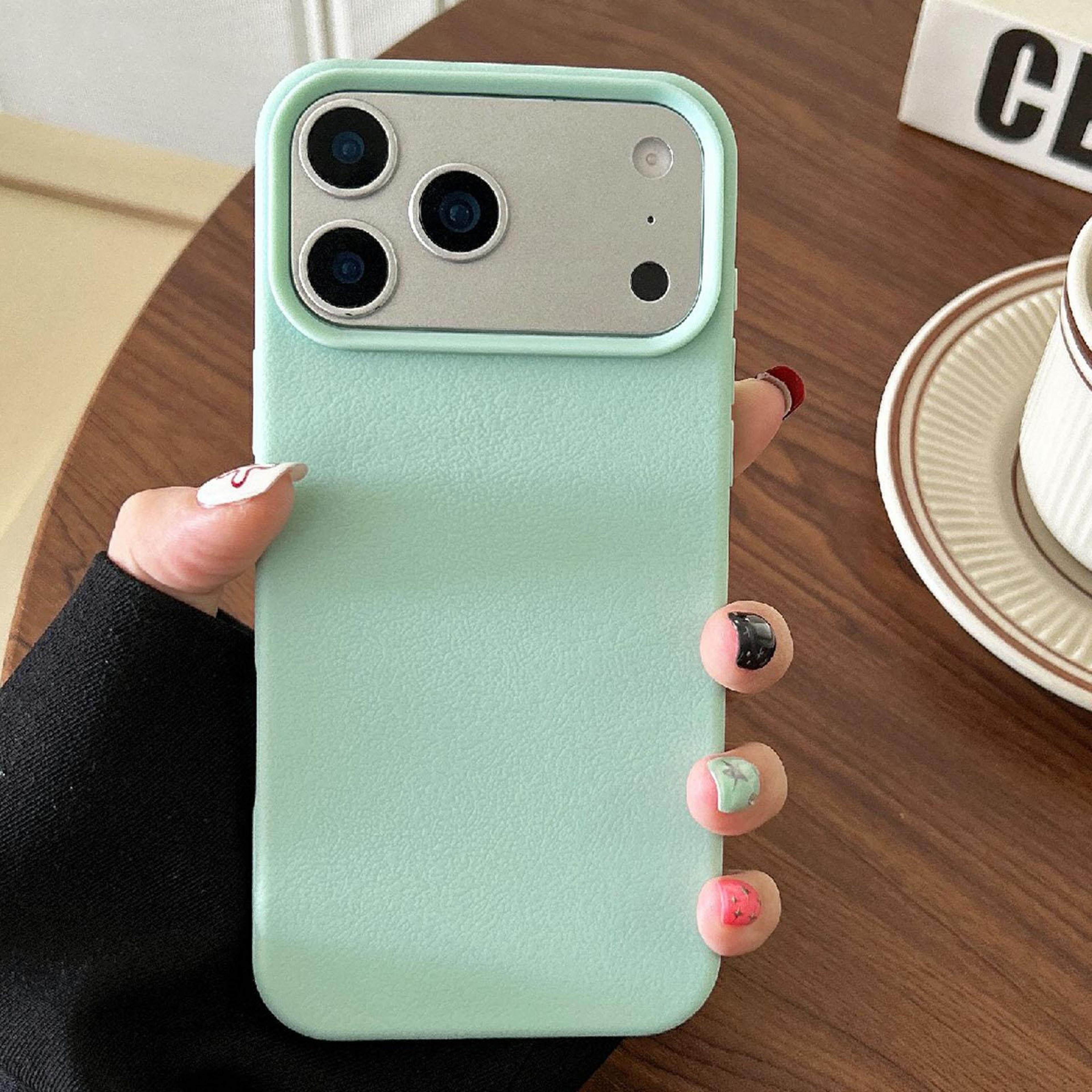 iphone 18 pro leather texture tpu full coverage phone case
