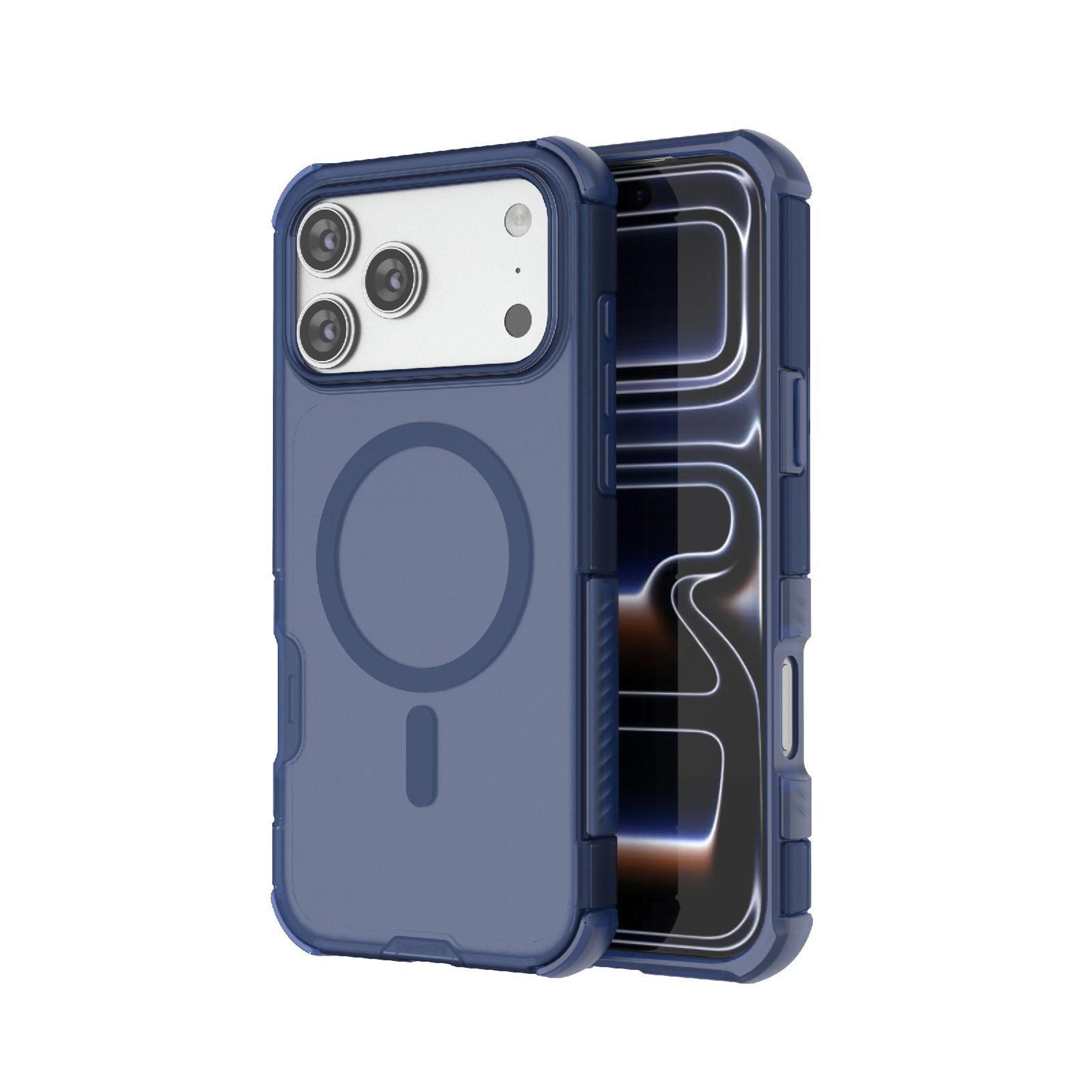 iphone 18 pro max magnetic pc tpu shock-resistant phone case