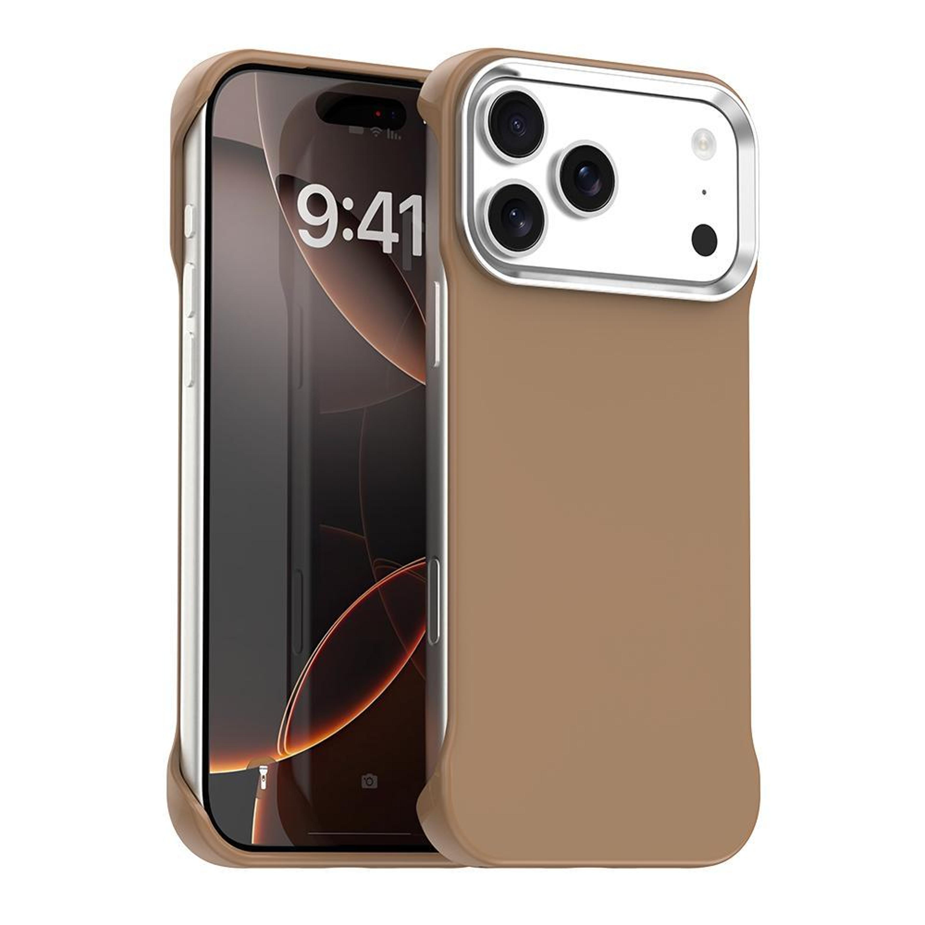 iphone 18 pro ultra-slim frameless shockproof tpu pet pc case