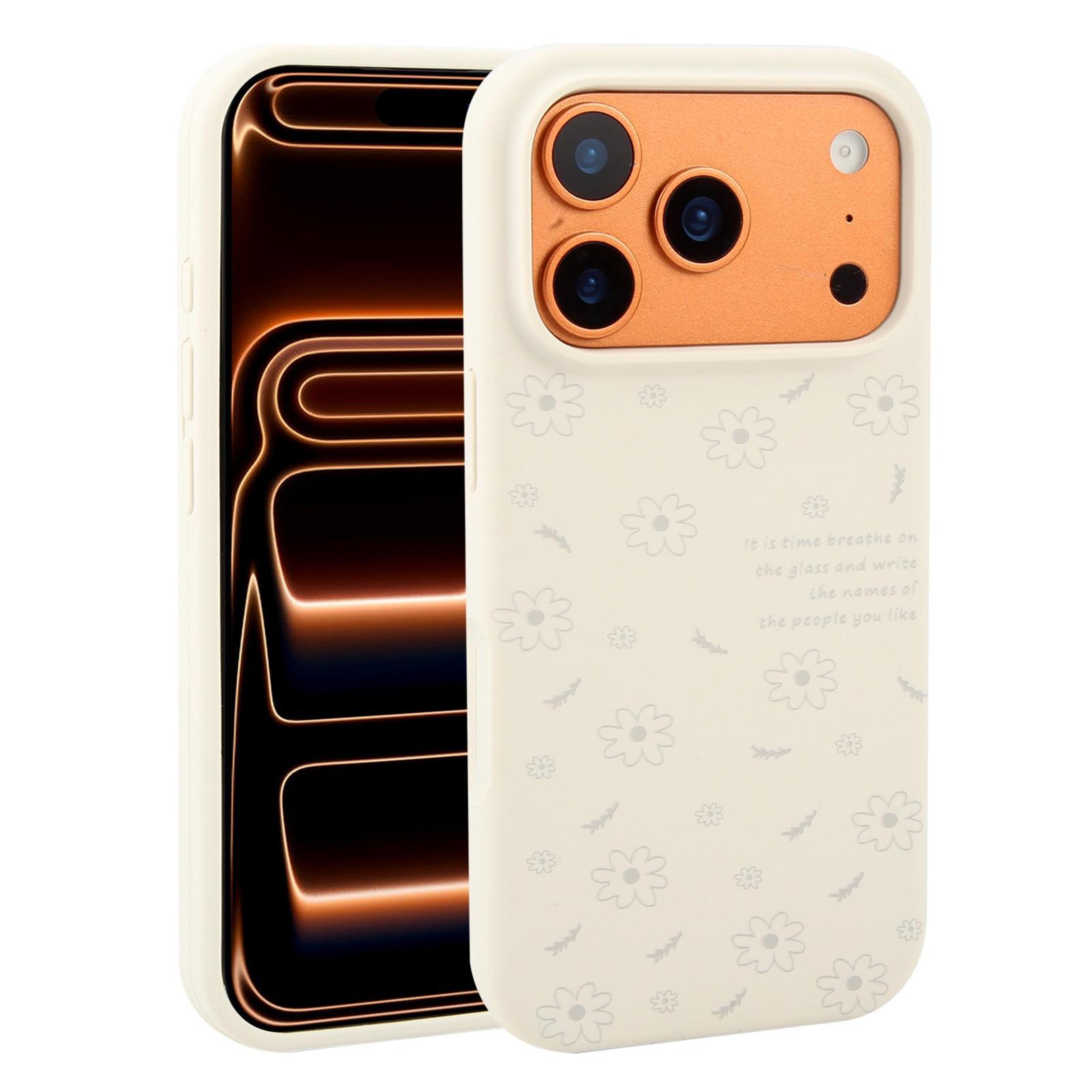 daisy floral liquid silicone phone case for iphone 18 pro