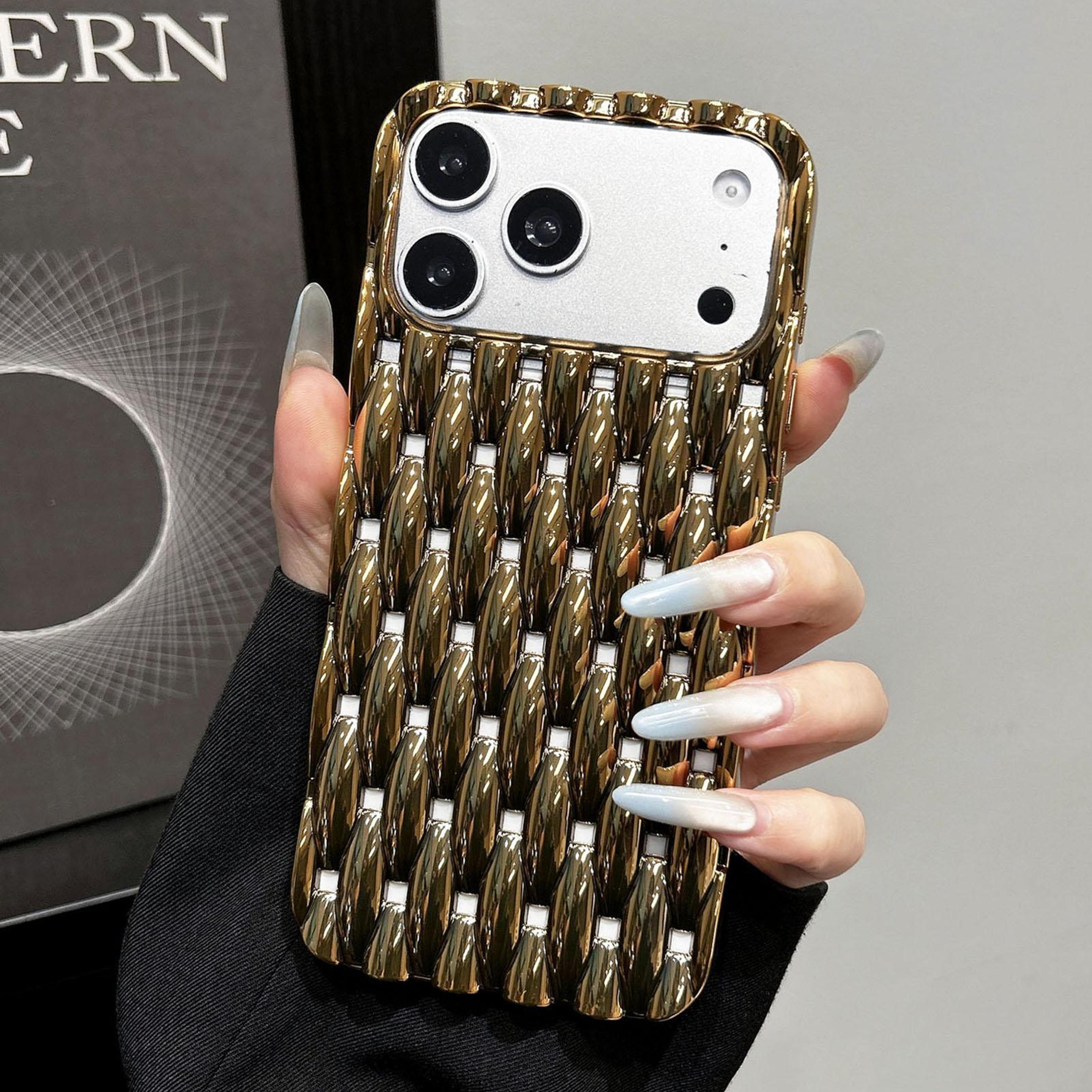 iphone 18 pro electroplated twisted texture heat dissipation tpu case