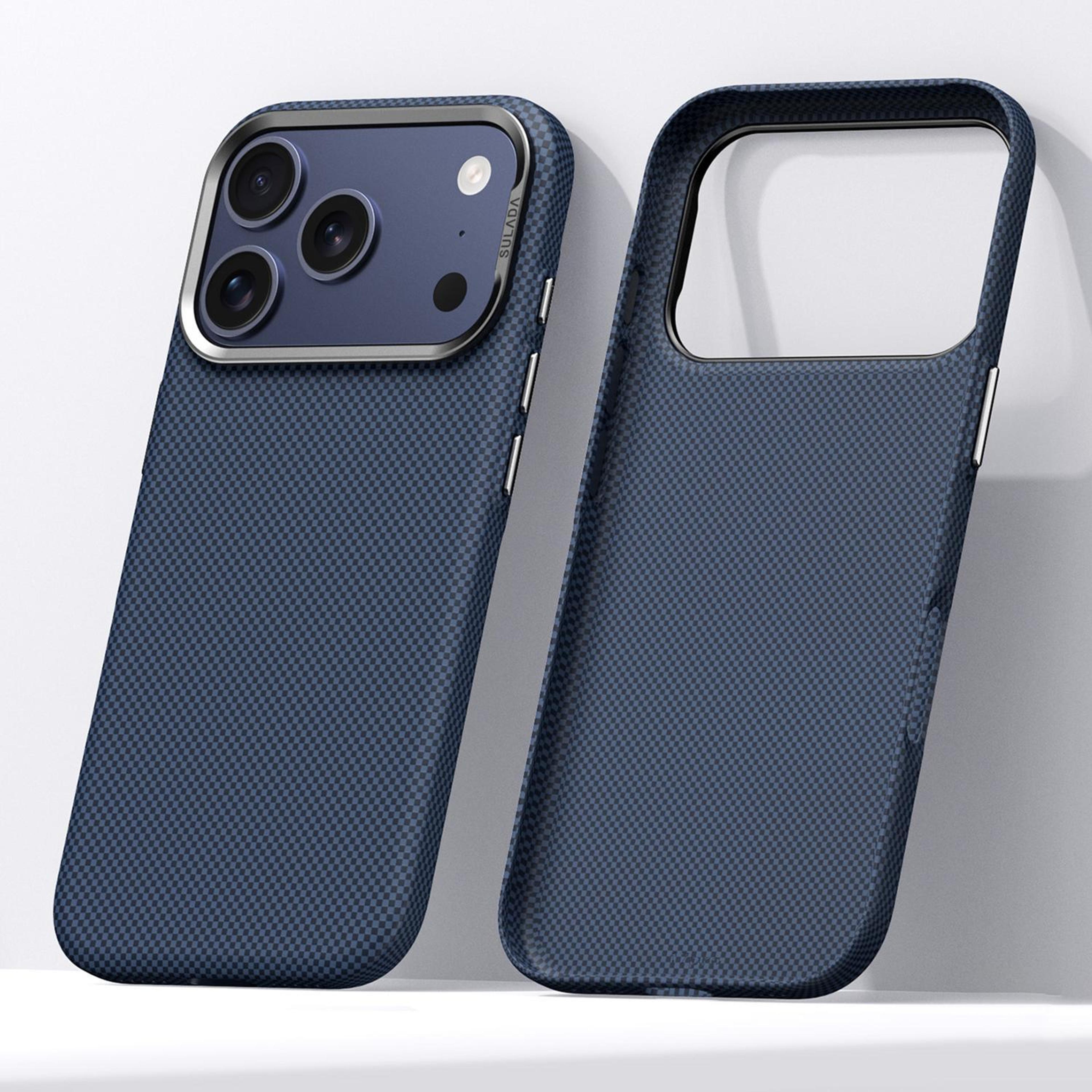 iphone 18 pro kevlar-textured grid pattern skin-feel phone case