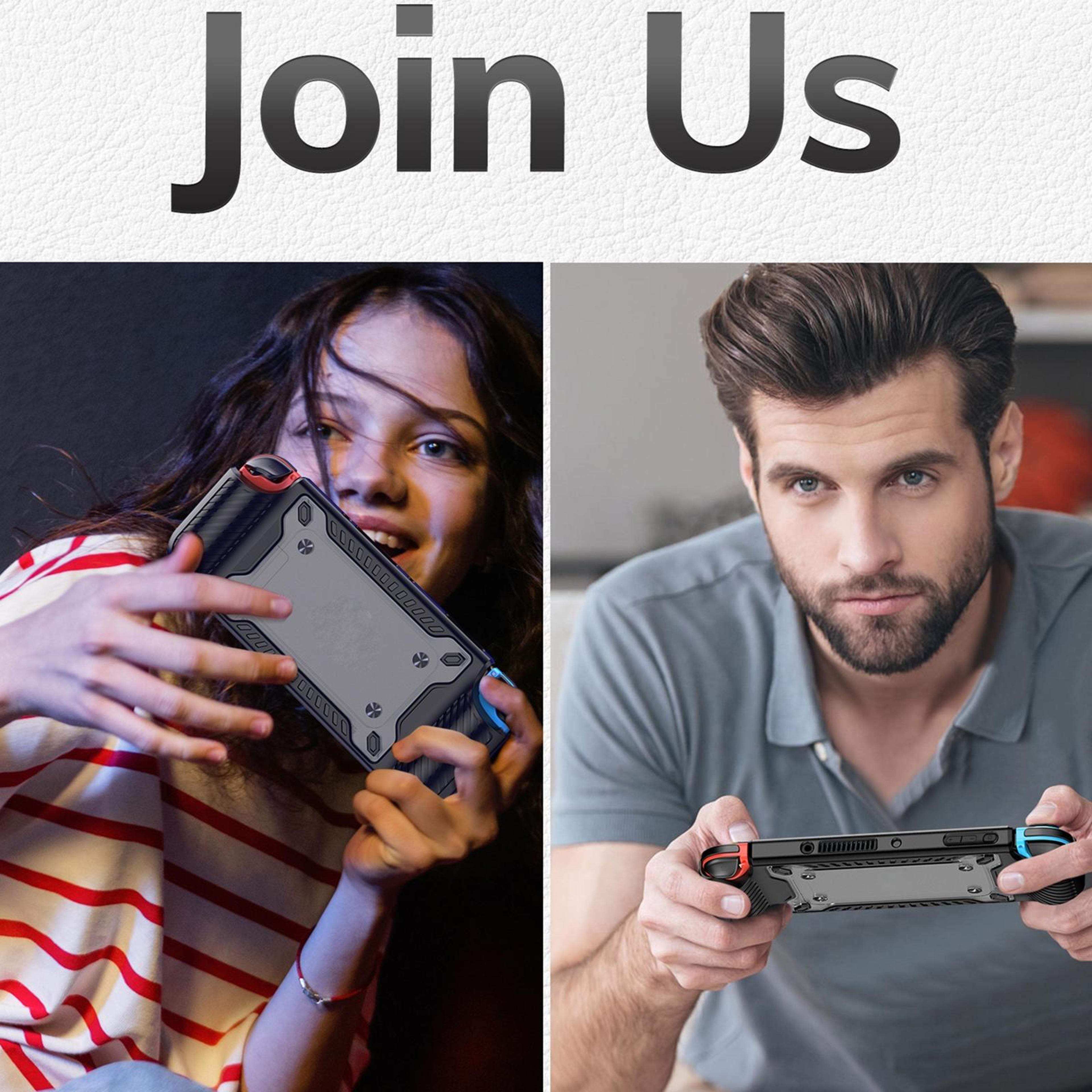 Switch OLED TPU PC Protective Gamepad Case With Ergonomic Grip 5