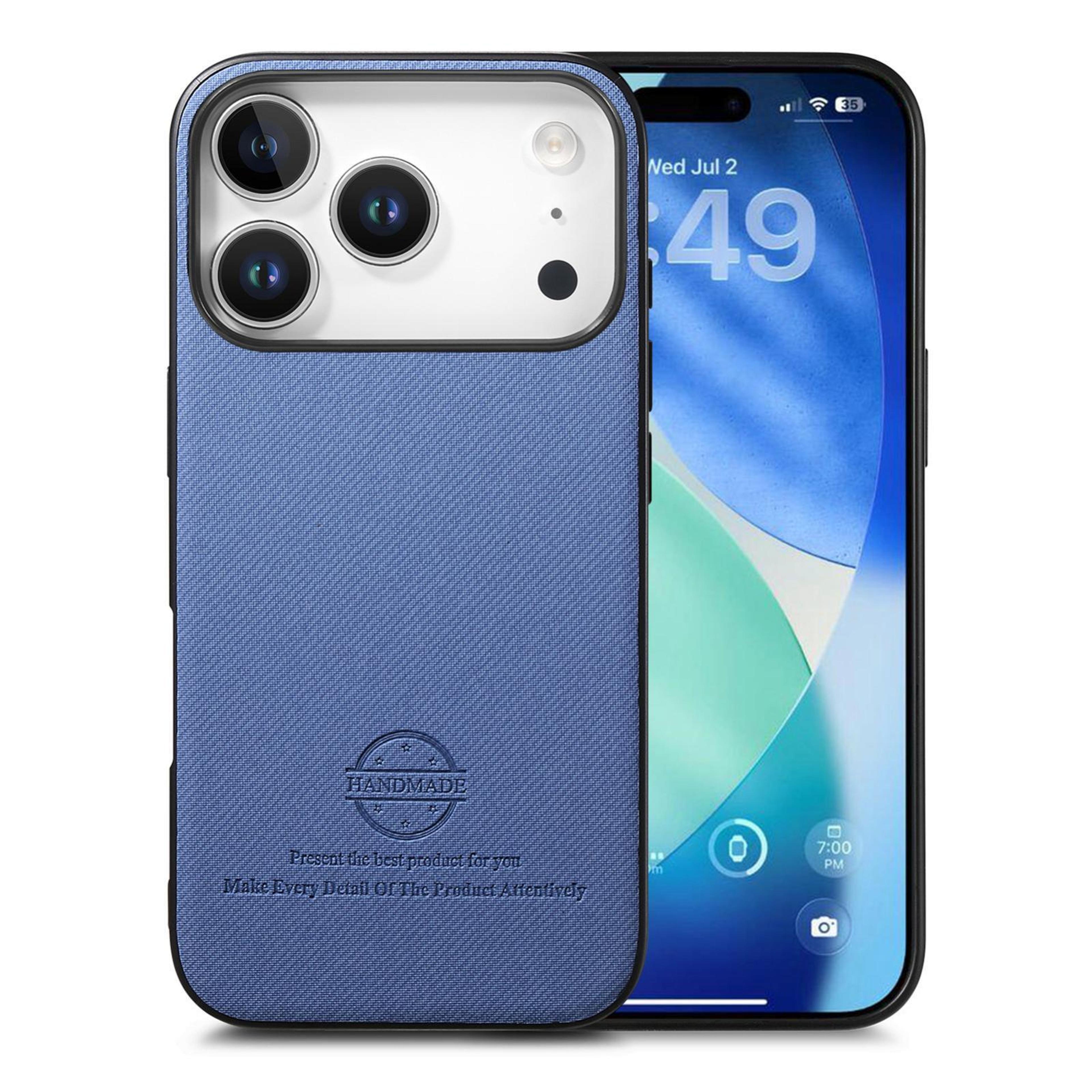 iphone 18 pro max twill fabric leather protective phone case