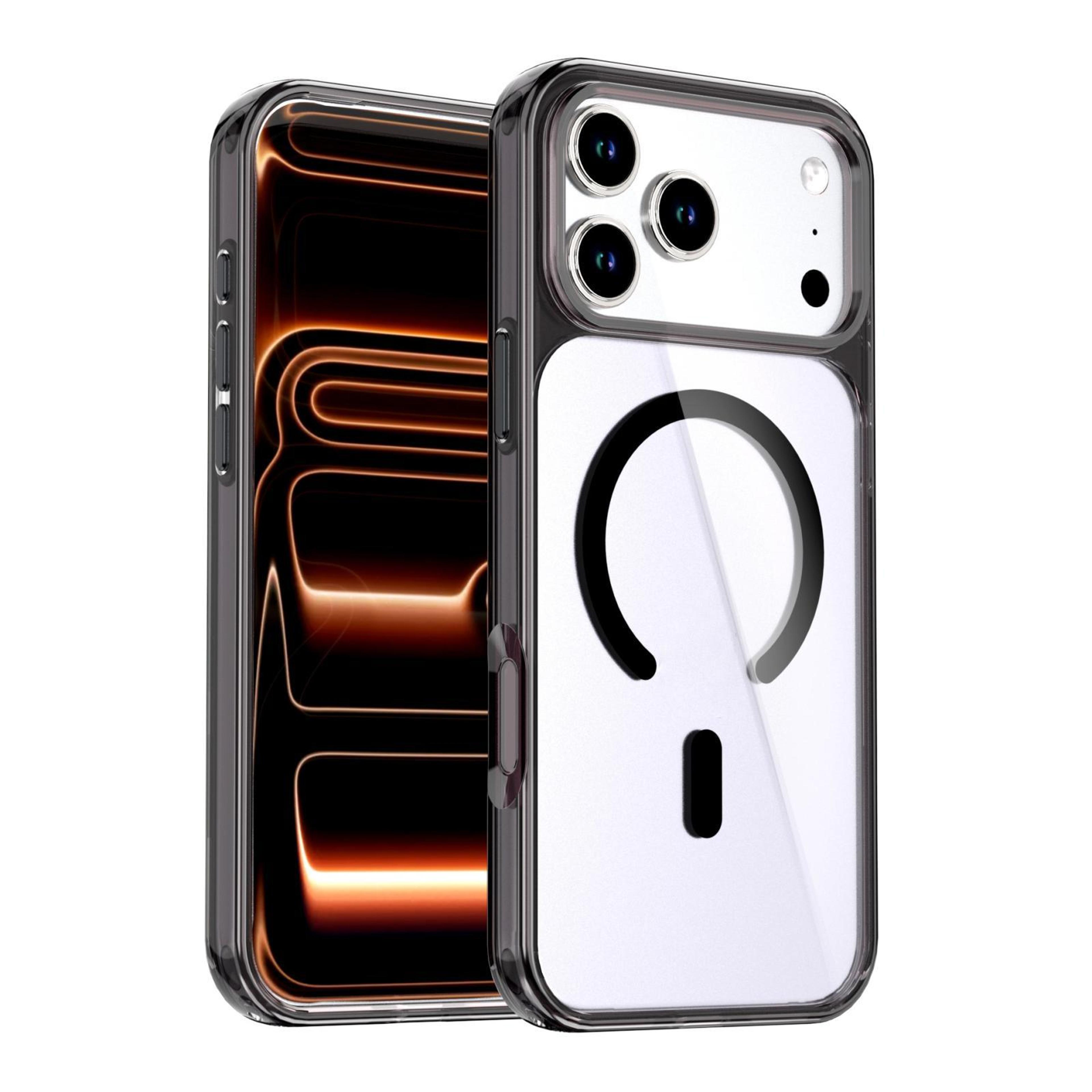 iphone 18 pro crystal colorful magnetic phone case with raised edge protection