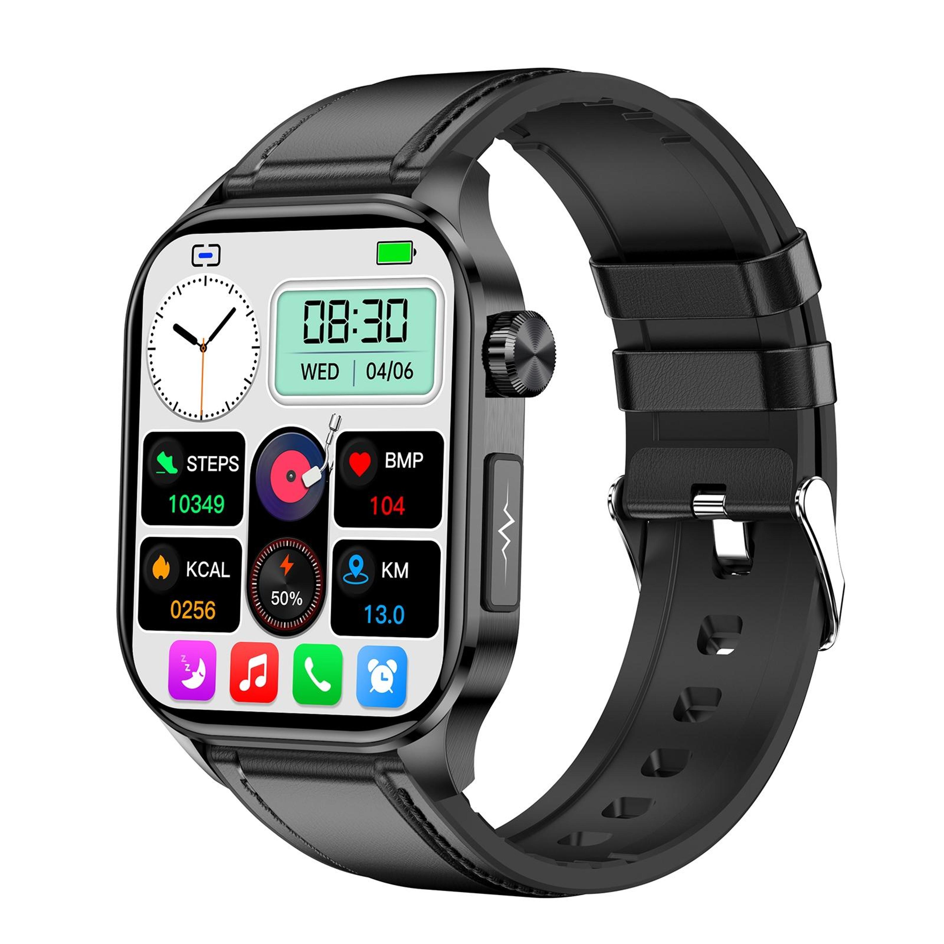 2.04 inch amoled screen sports smart watch with ecg and health monitoring