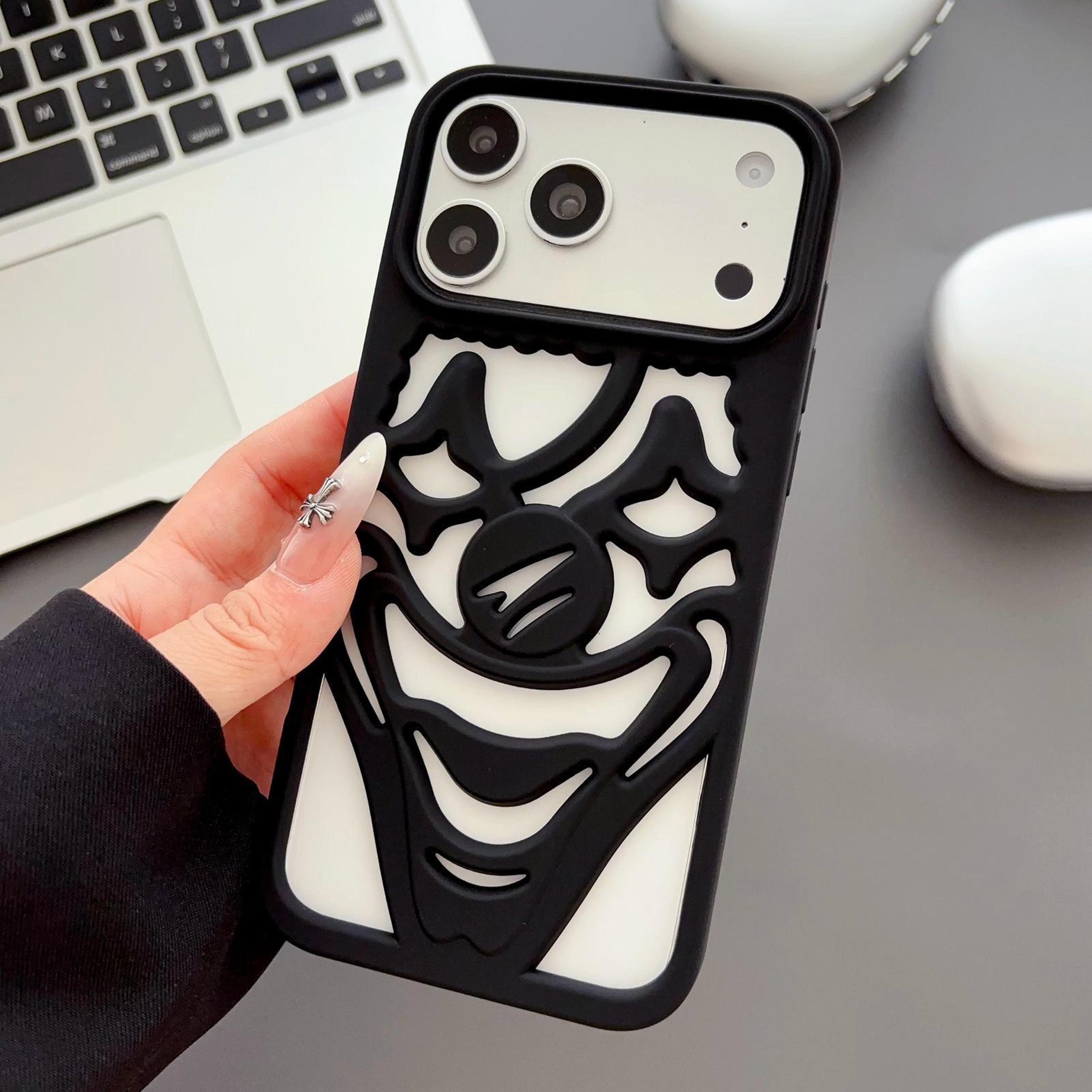 iphone 18 pro max clown tpu phone case with ventilated hollow-out design