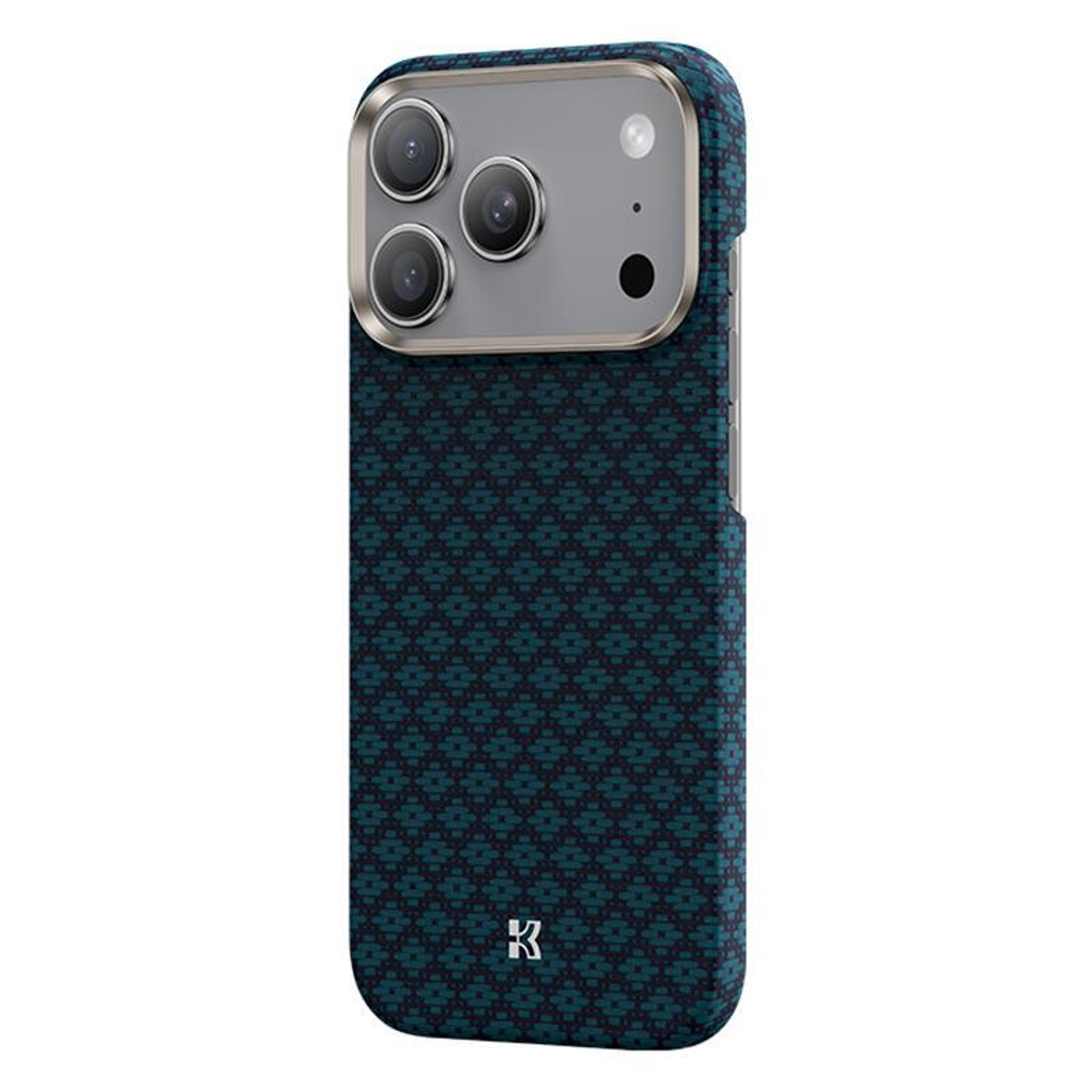 iphone 18 pro kevlar woven magsafe phone case with diamond pattern