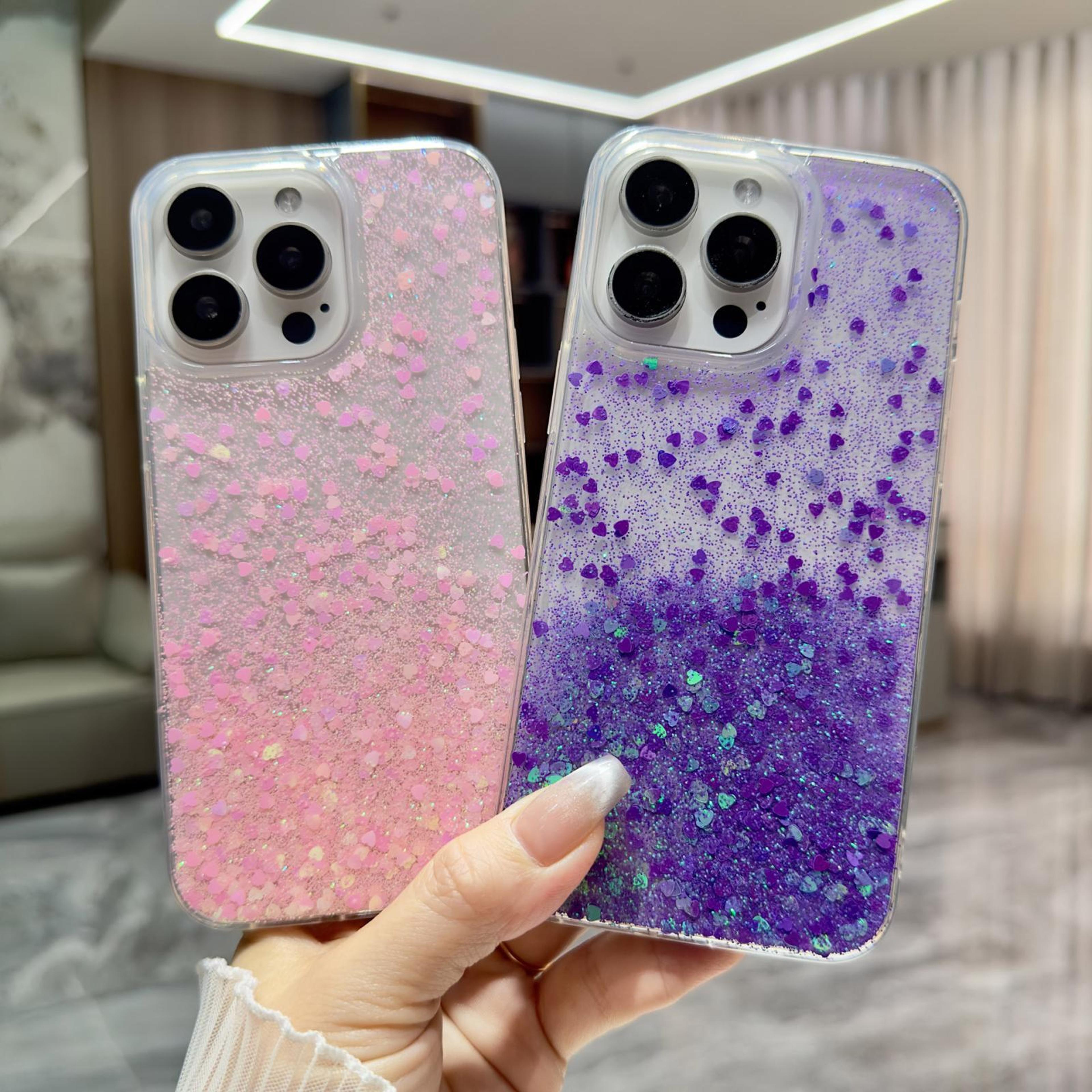 IPhone 18 Pro Glitter Gradient TPU Case With Sequin Epoxy Design 4