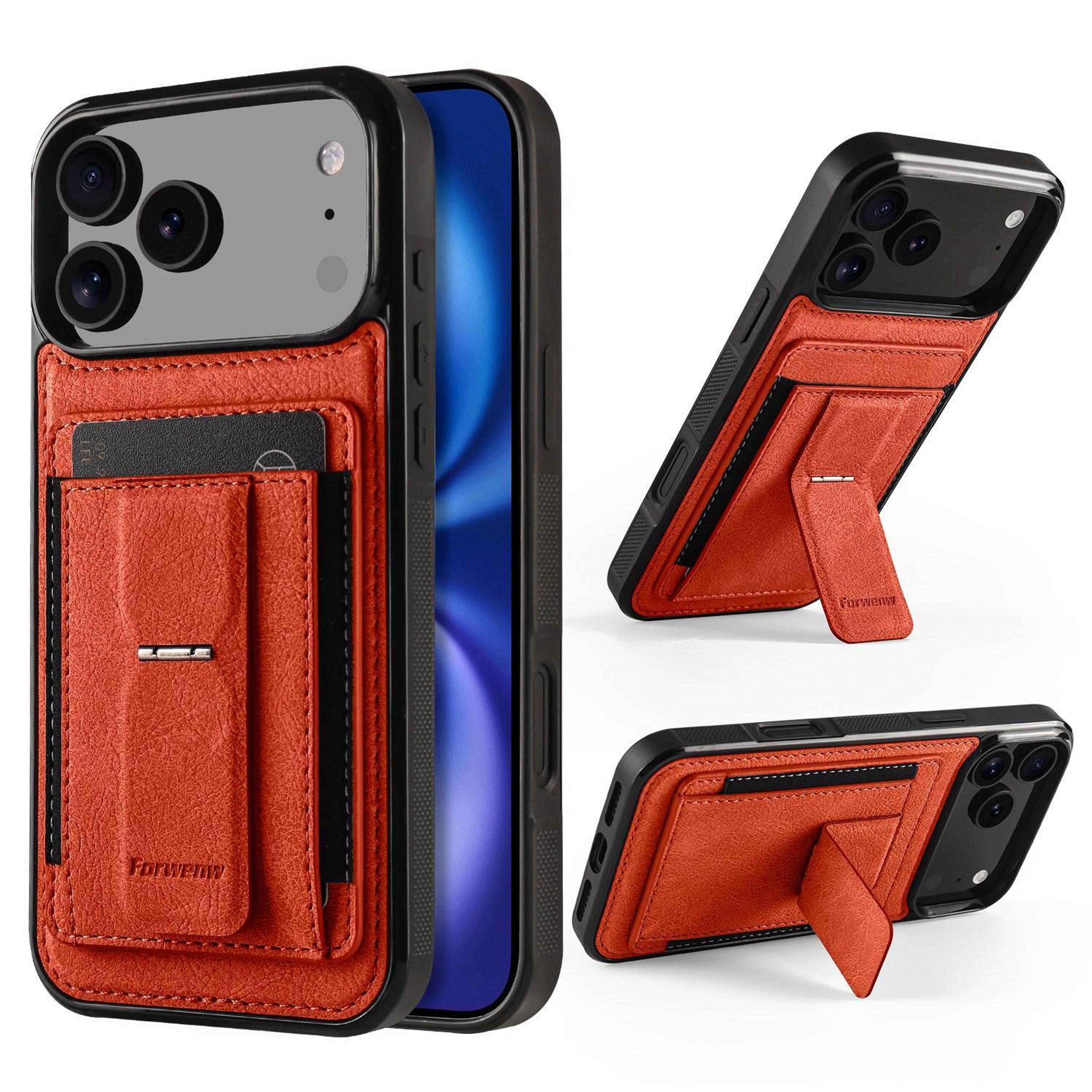 iphone 18 pro max wallet case with card holder and built-in stand