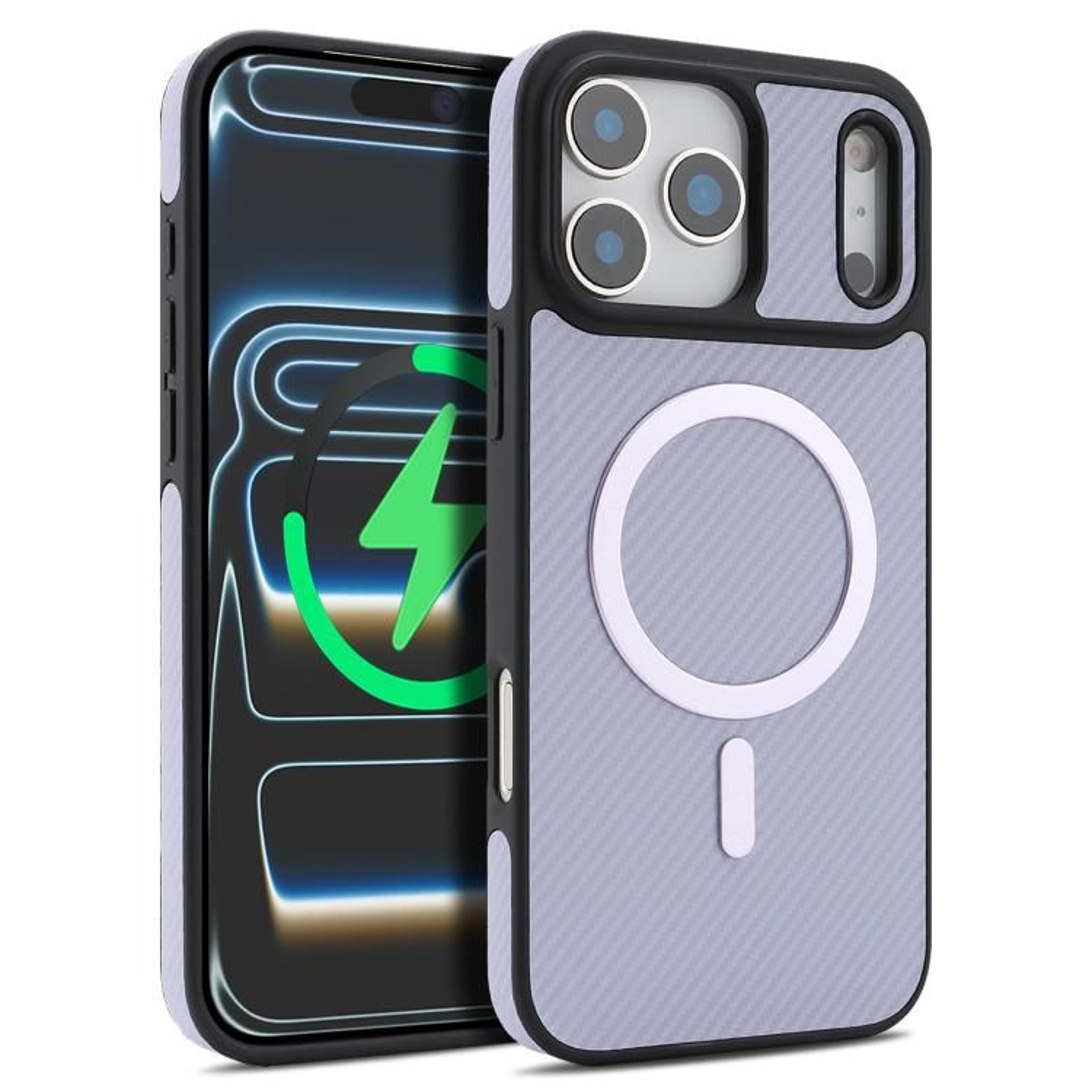 IPhone 18 Pro Case Carbon Fiber Leather MagSafe Phone Case With Camera Protection 11