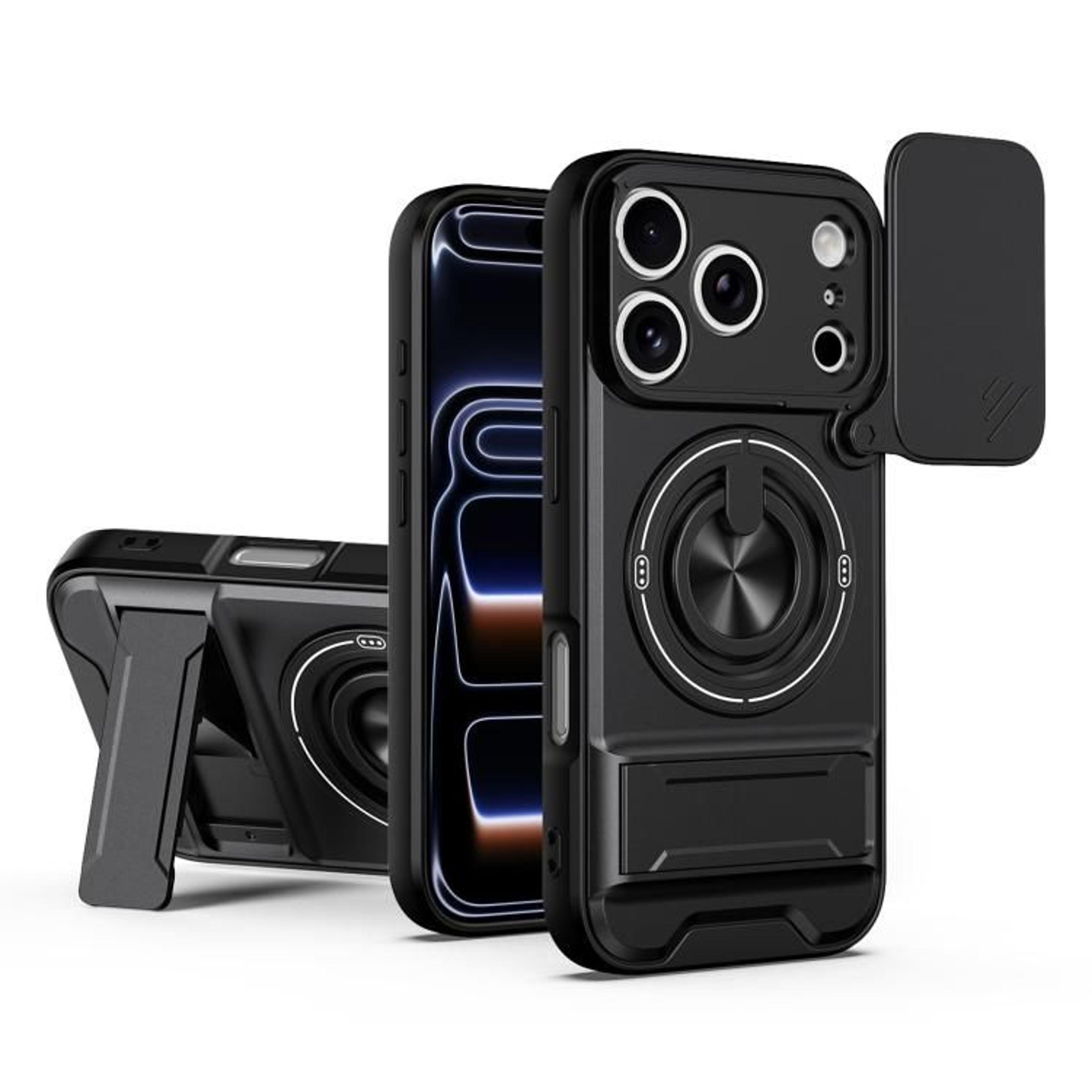IPhone 18 Pro Case With Sliding Camera Cover Magnetic Charging And Kickstand Protection 14