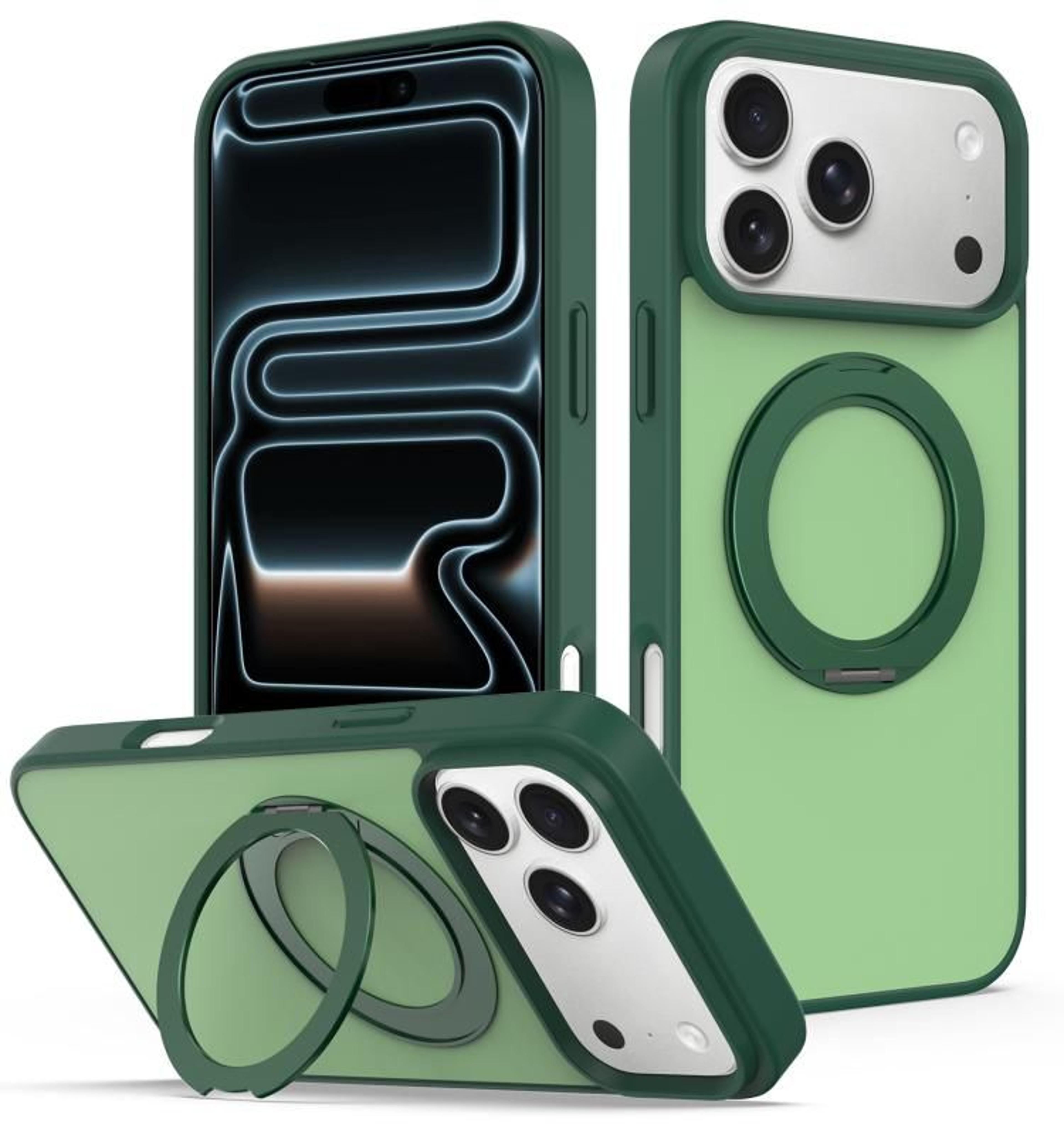 For IPhone 18 Pro Magnetic Case With 360 Rotating Kickstand And SoftTouch Protection 7