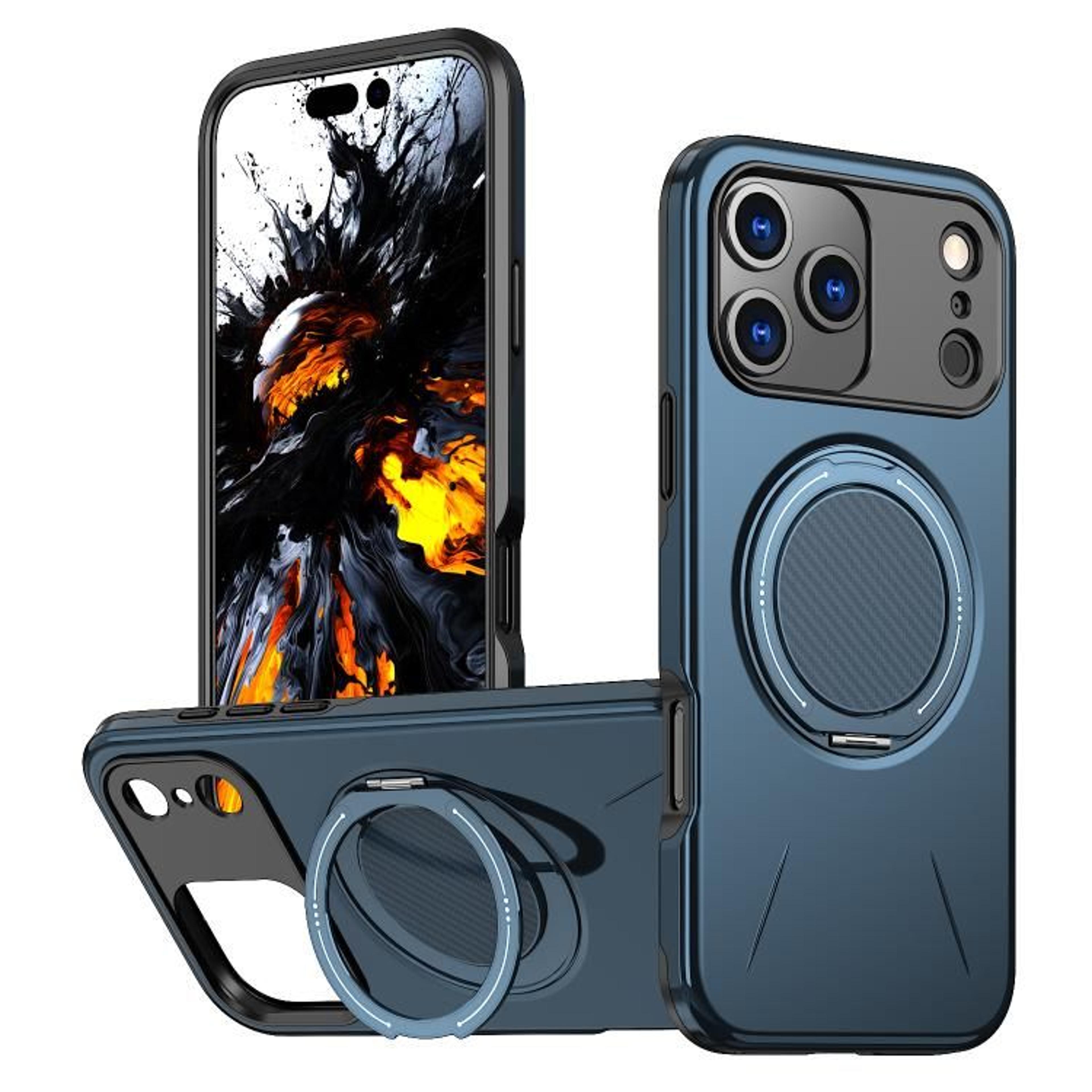 Kalebol IPhone 18 Pro MagSafe Case With 360Degree Rotating Stand And Shockproof TPU 11