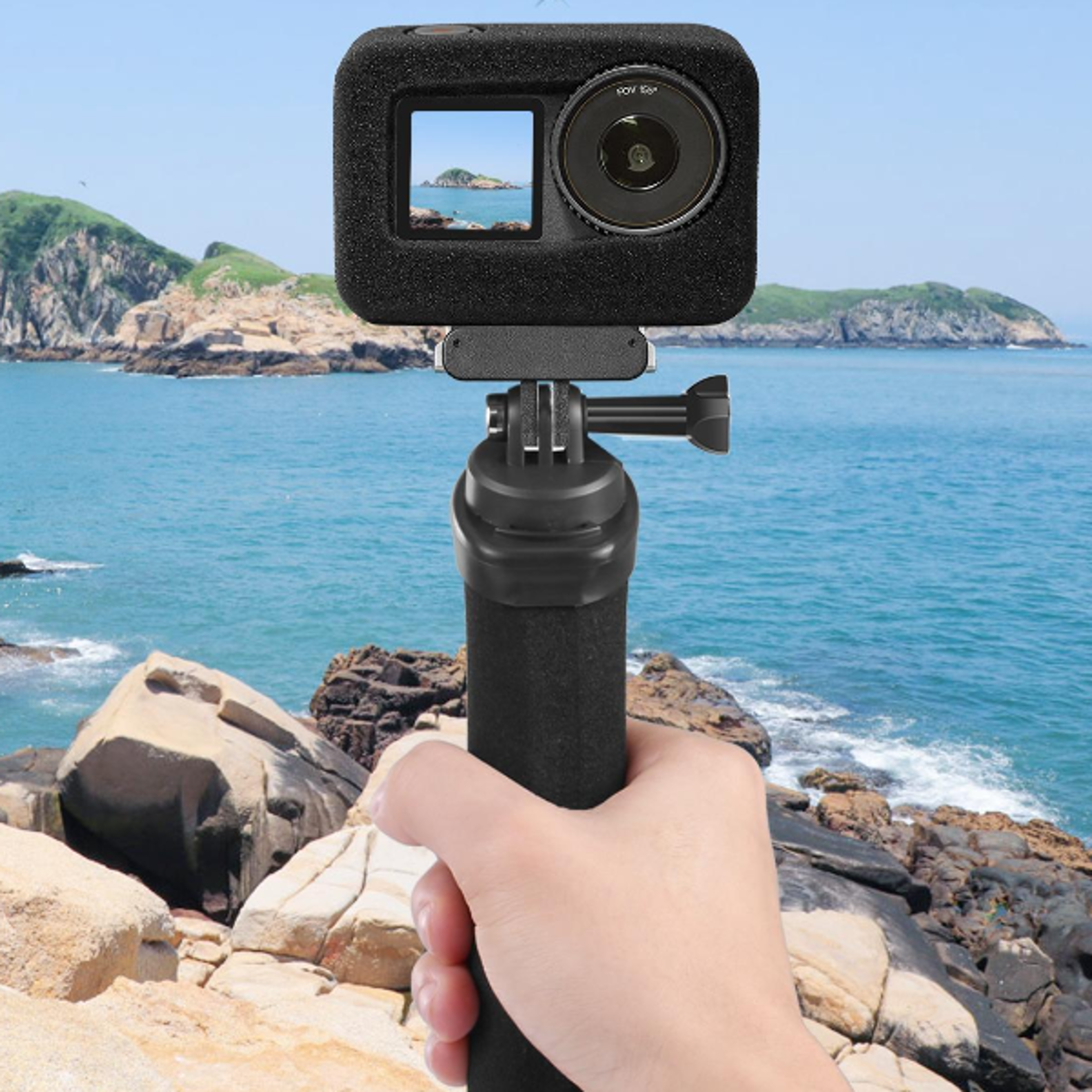 puluz dji osmo action 6 foam wind muff microphone cover windshield for wind noise reduction