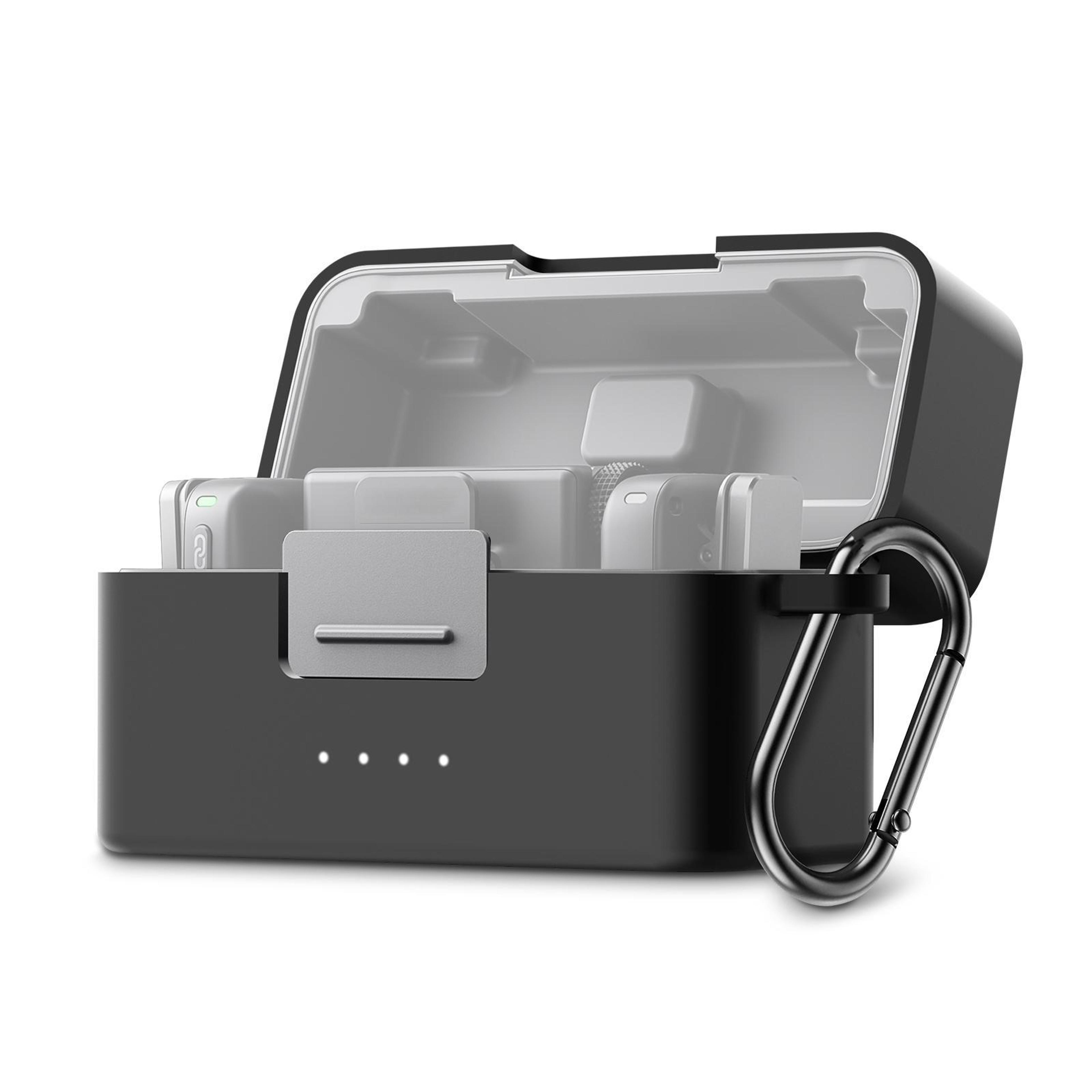 PULUZ Silicone Protective Cover For DJI Mic 2 Charging Case With Carabiner 5