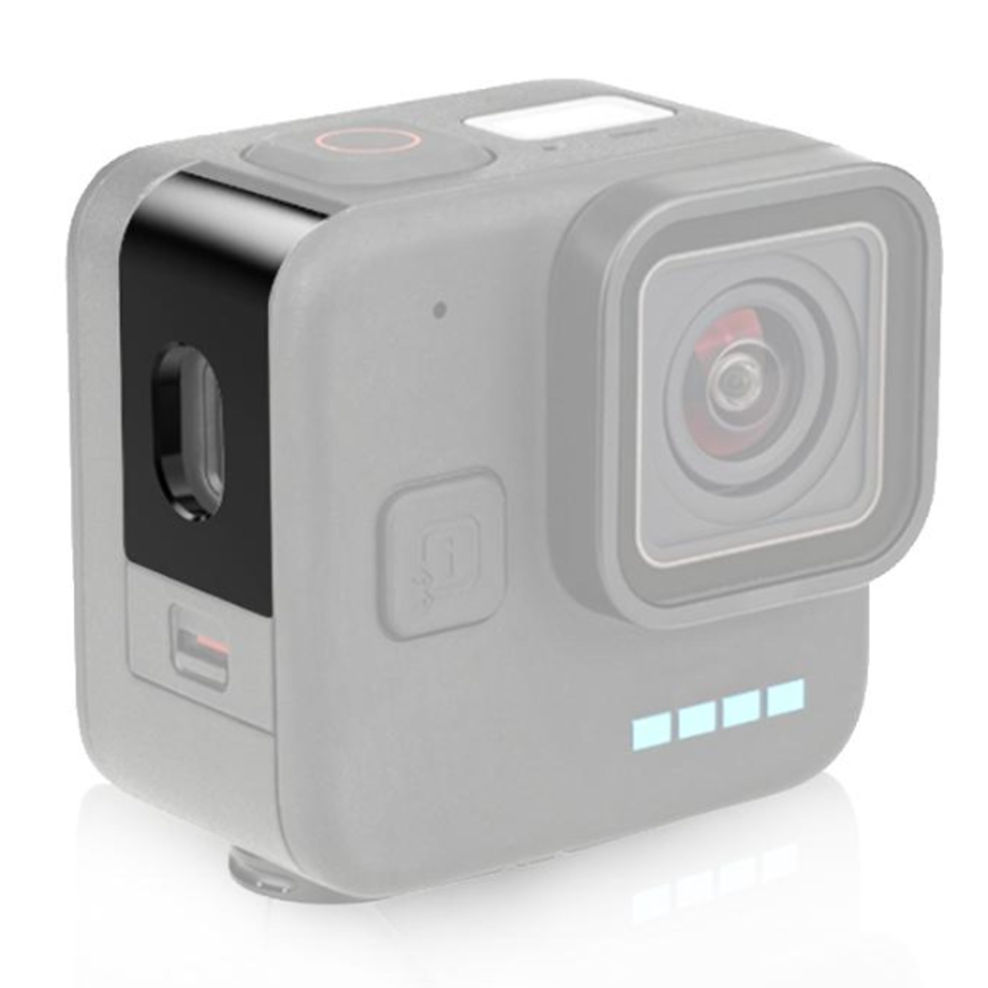 puluz metal charging side cover for gopro hero11 black mini camera