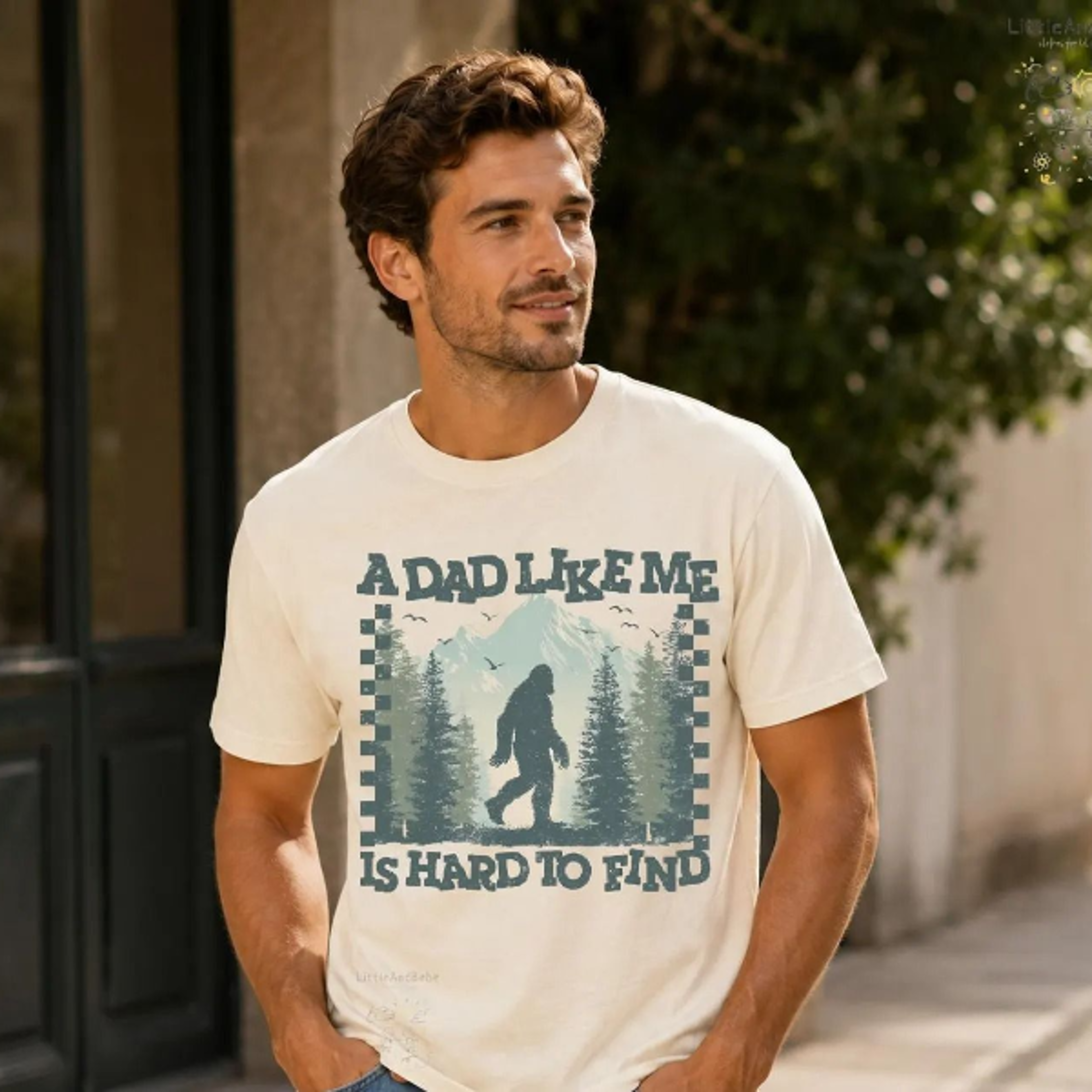 a dad like me is hard to find shirt, bigfoot dad shirt, funny dad gift, sasquatch father's day shirt, dad joke shirt