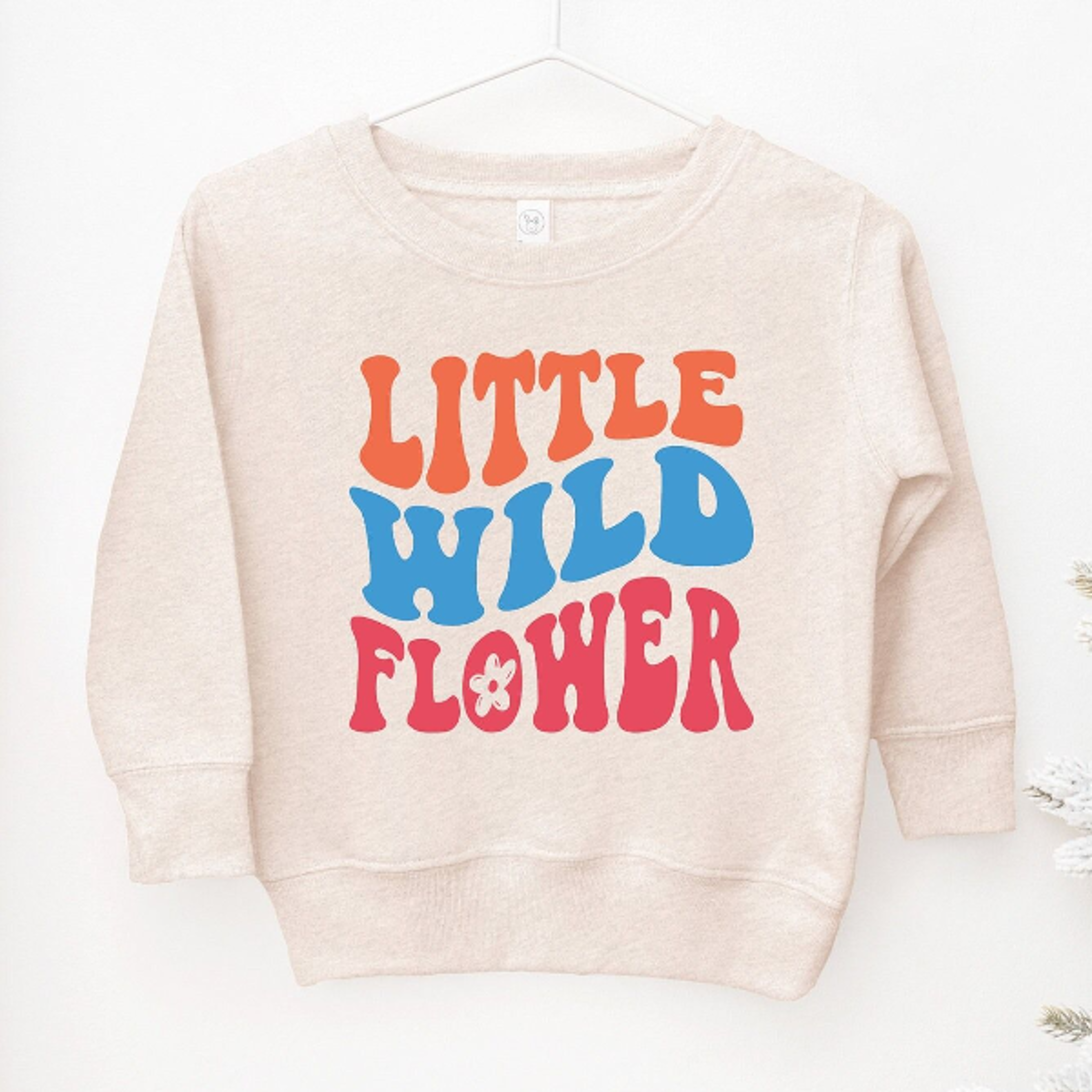 little wildflower sweatshirt, toddler girl sweatshirt, retro kids shirt, boho flower child outfit, kids gift