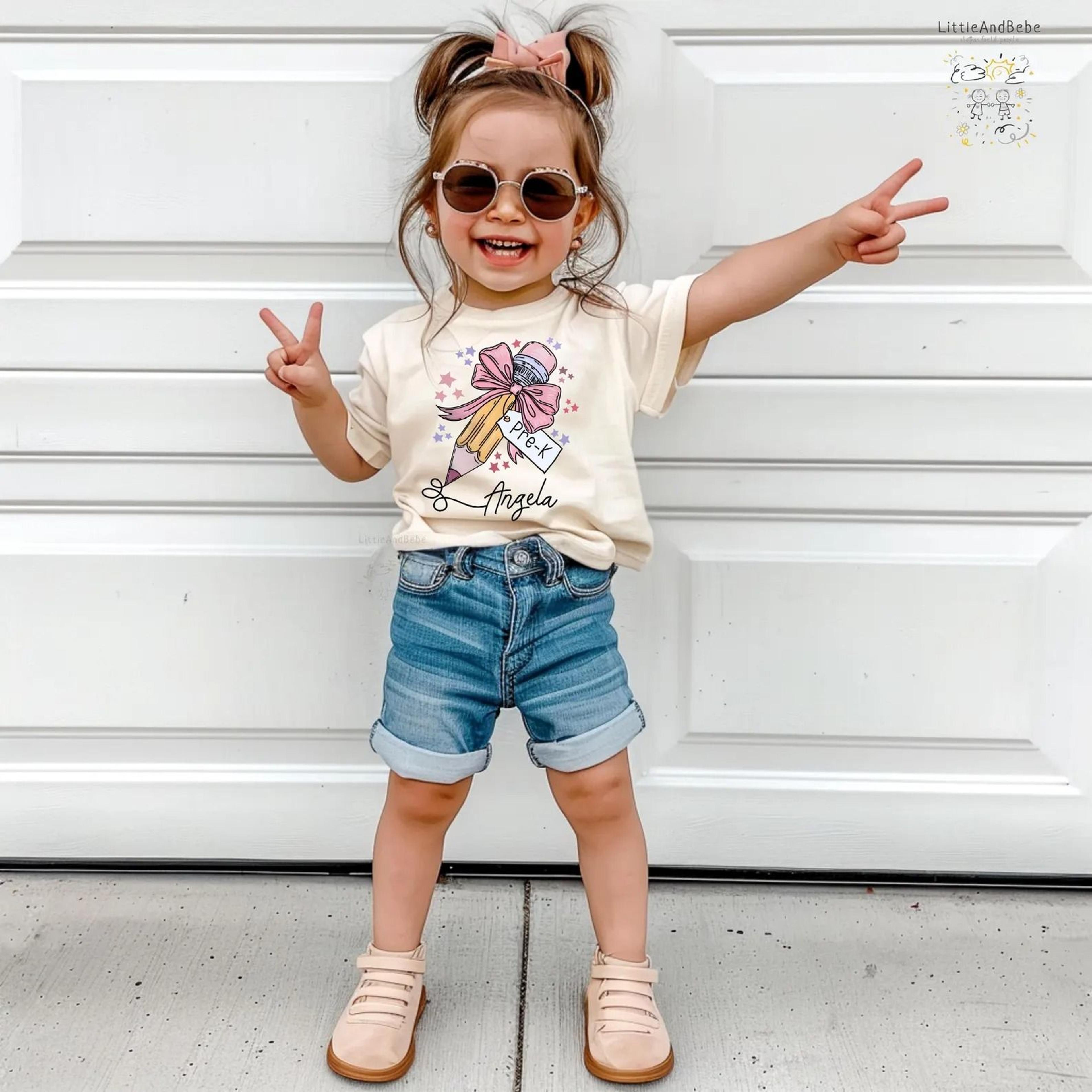 personalized pre-k shirt, custom pre k name shirt, first day of preschool shirt, back to school toddler tee