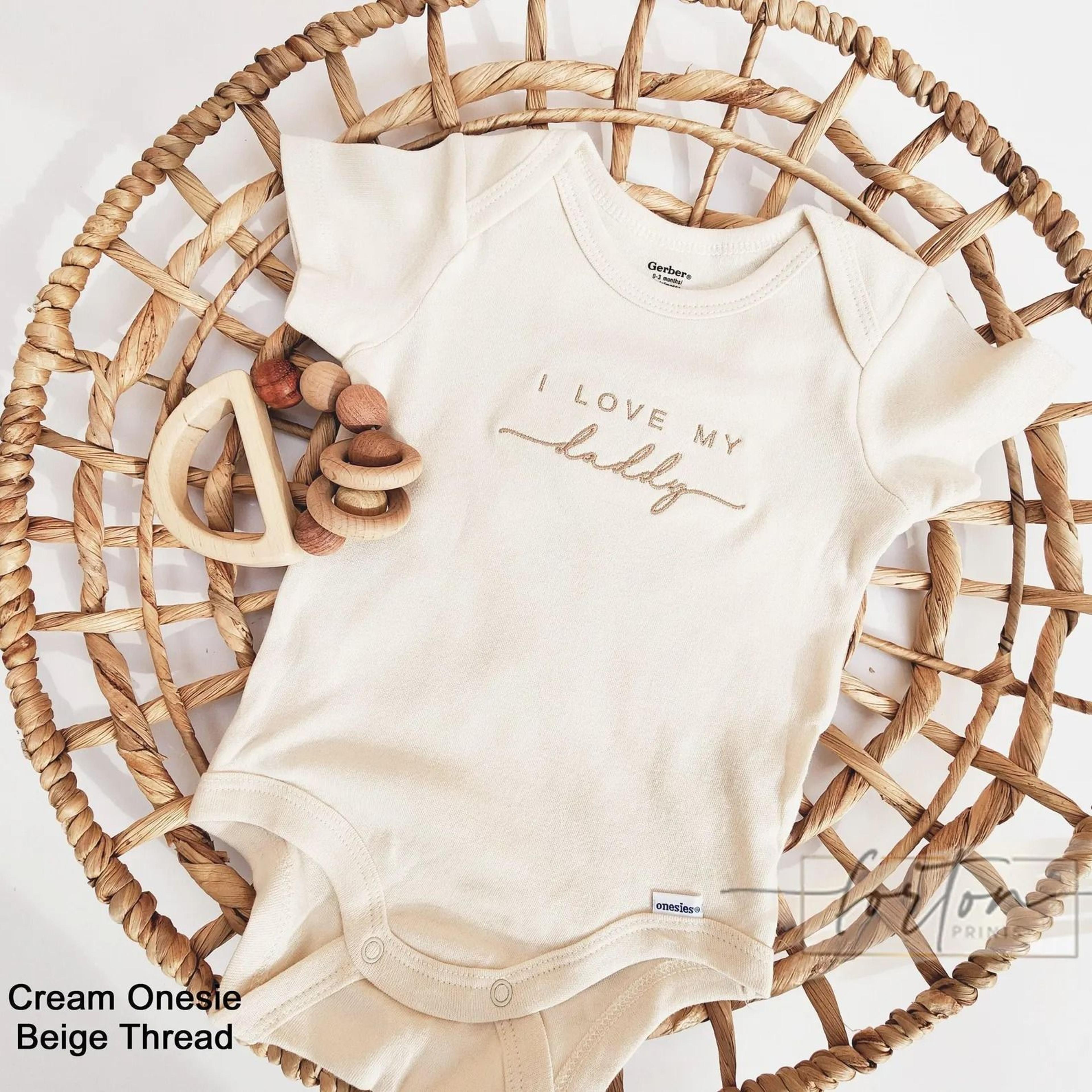 i love my lolly embroidery short sleeves romper, grandma baby bodysuit, baby shower gift, grandparent outfit