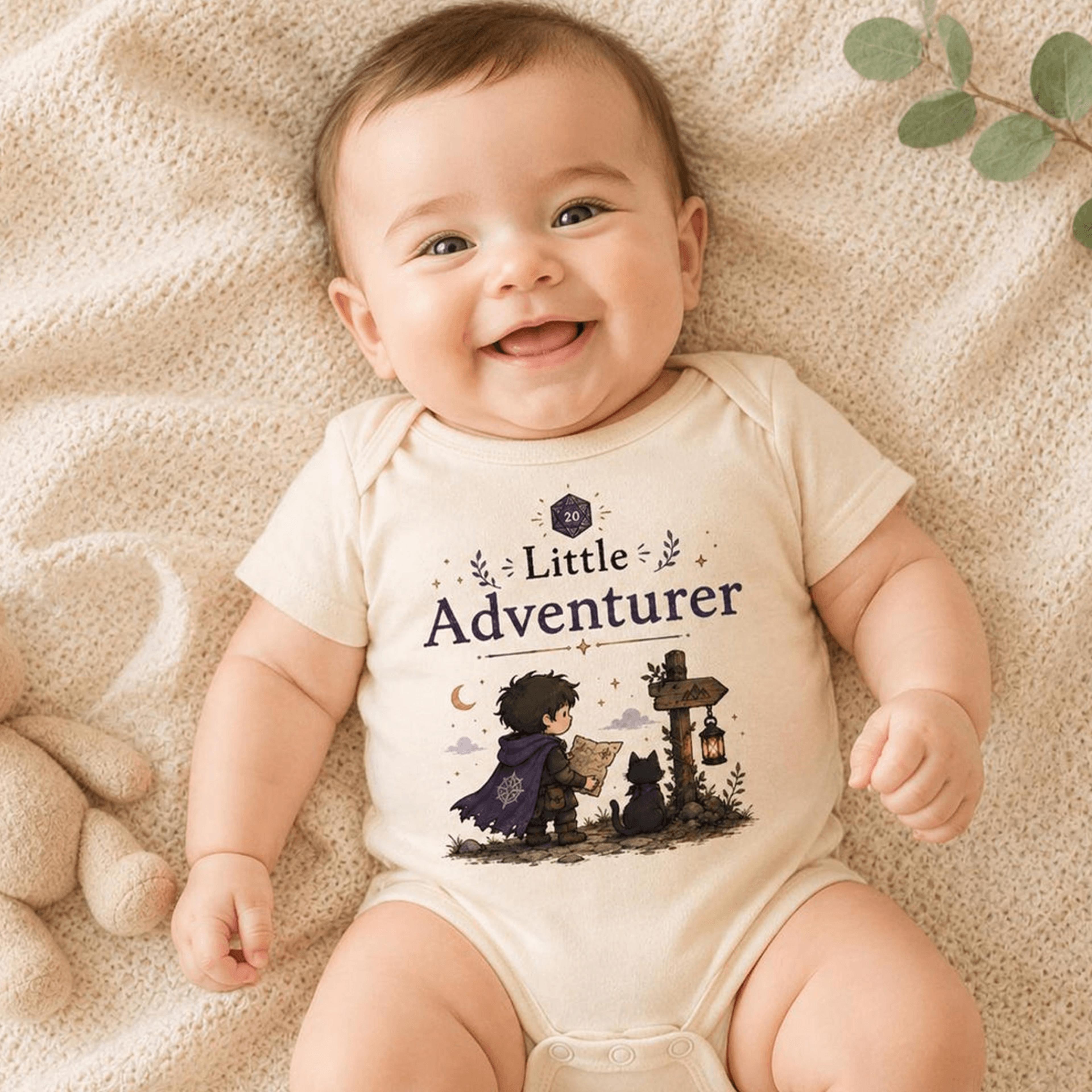 little adventurer baby bodysuit fantasy baby clothes rpg infant outfit cute newborn romper baby shower gift gamer baby