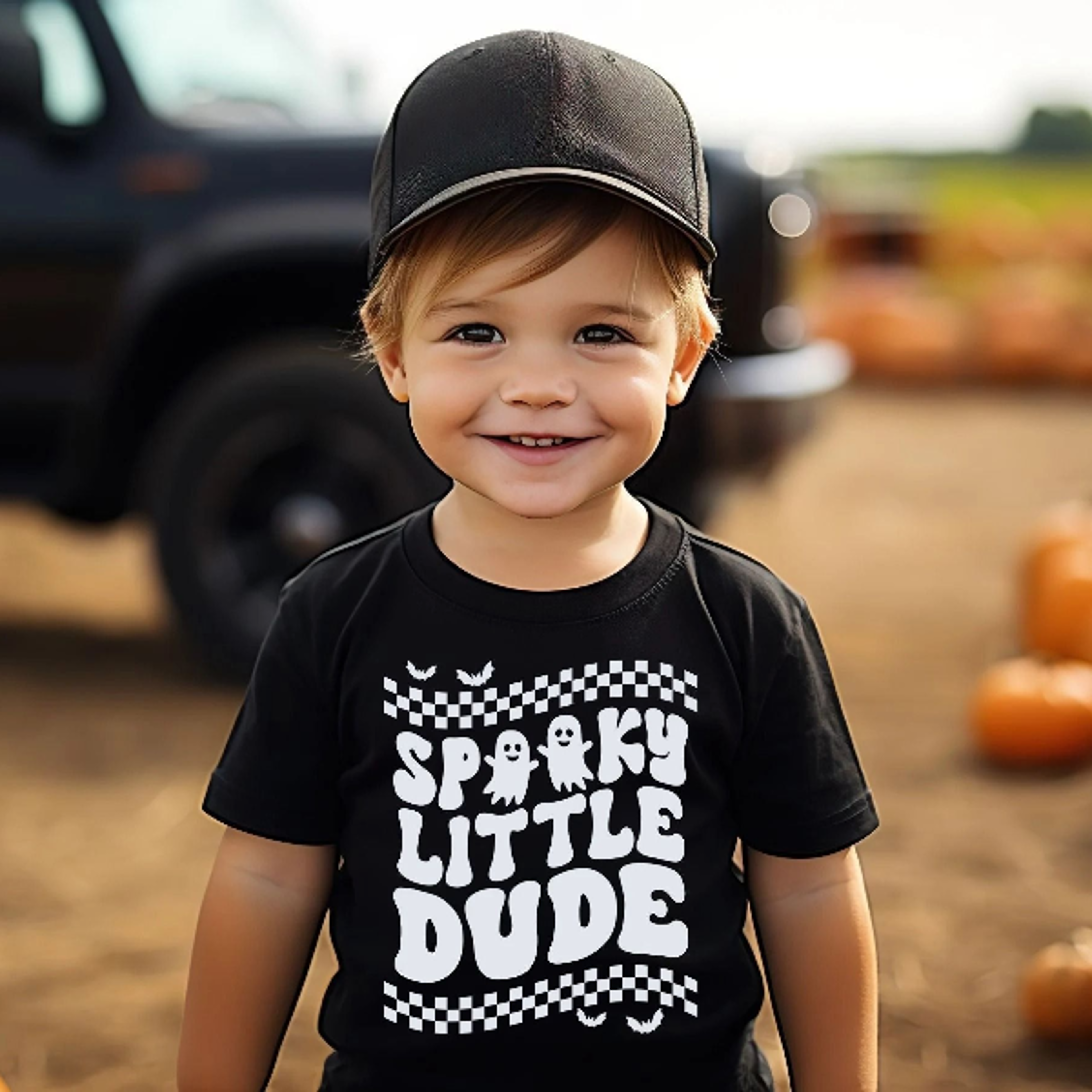 spooky little dude halloween shirt, toddler boy halloween tee, retro ghost kids shirt, pumpkin patch outfit, cute spooky