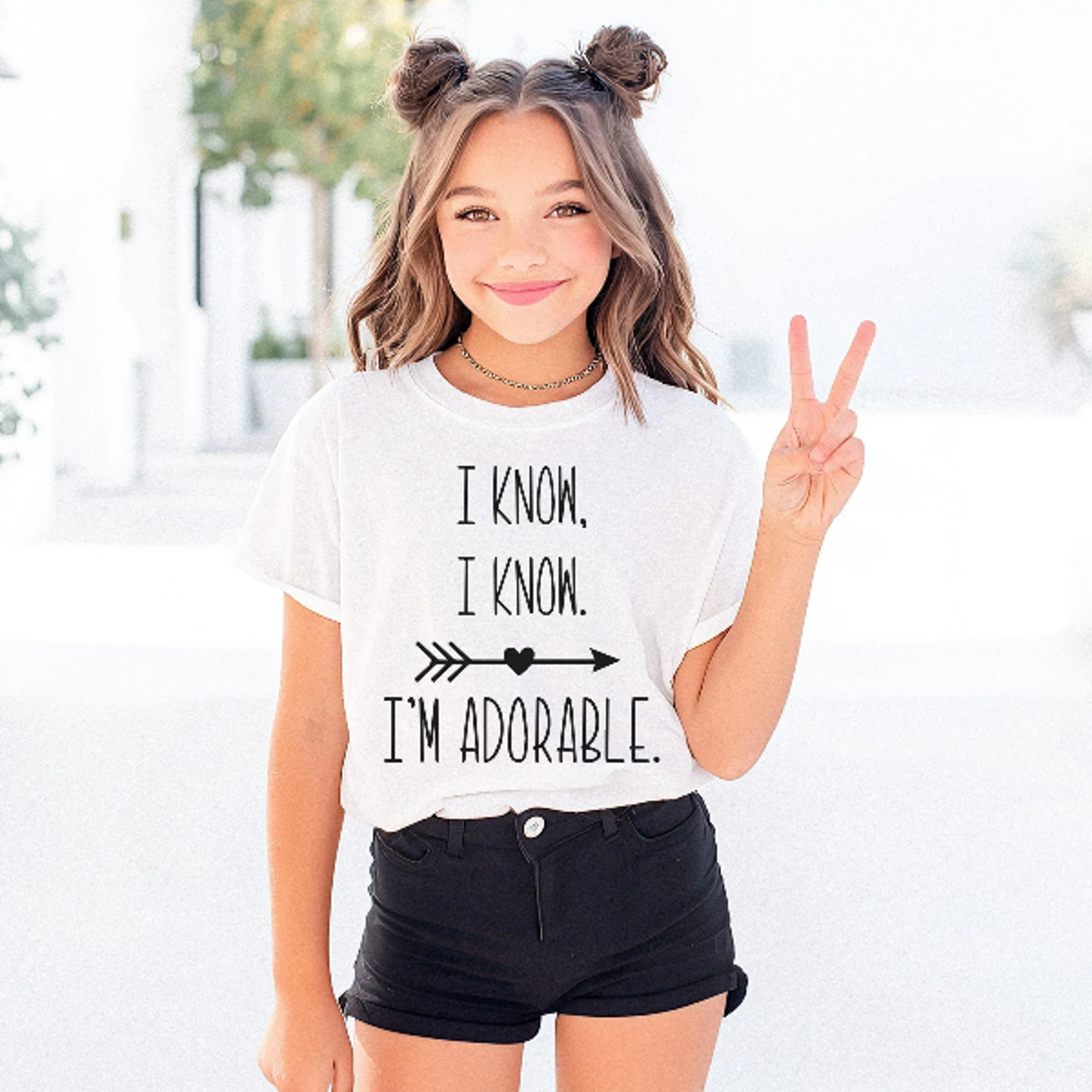 i know i know i'm adorable youth t-shirt, kids t-shirt, youth sweatshirt, cute funny kids shirt, gift for boys girls