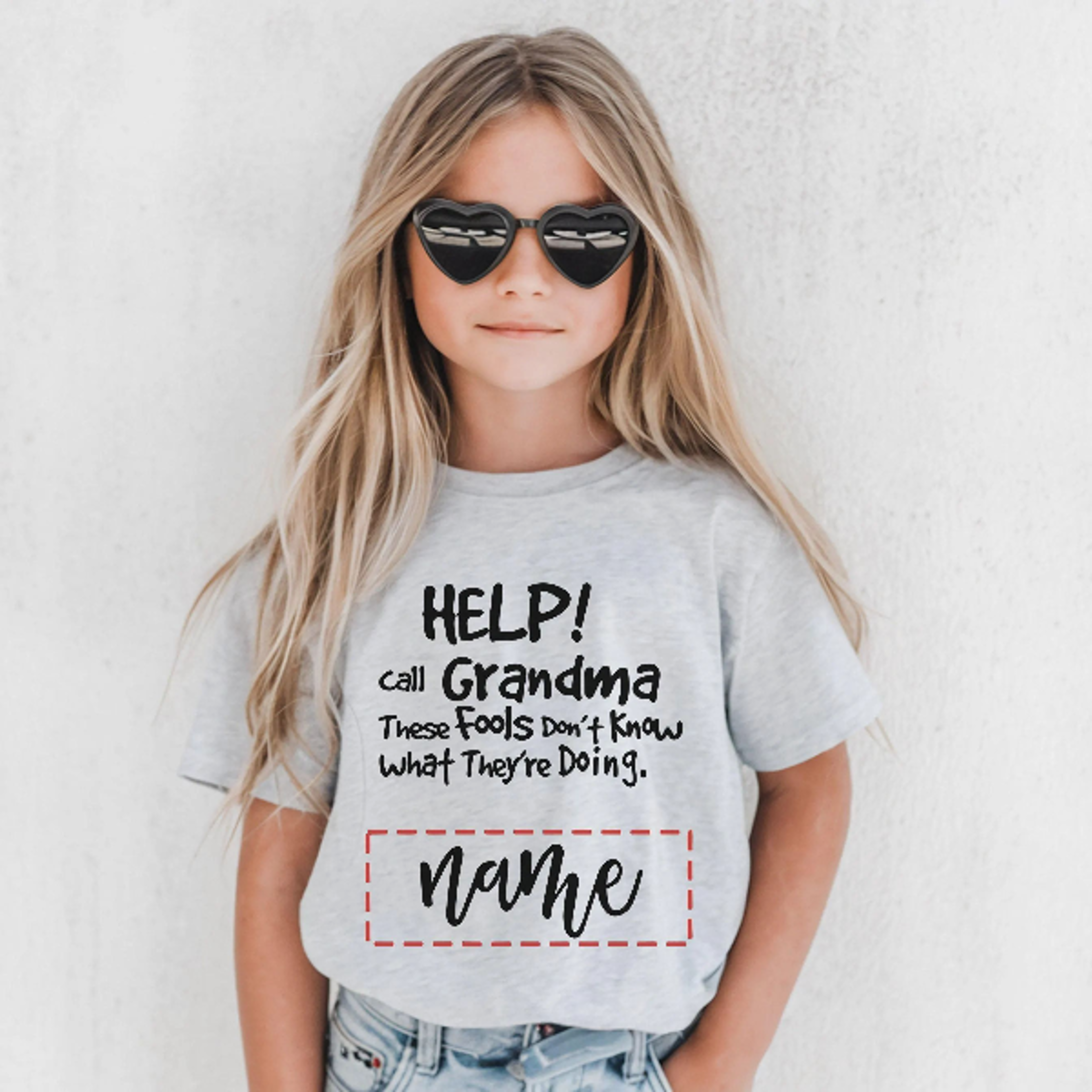 personalized help call grandma kids t-shirt, funny grandma shirt for kids, custom name toddler shirt, personalized child