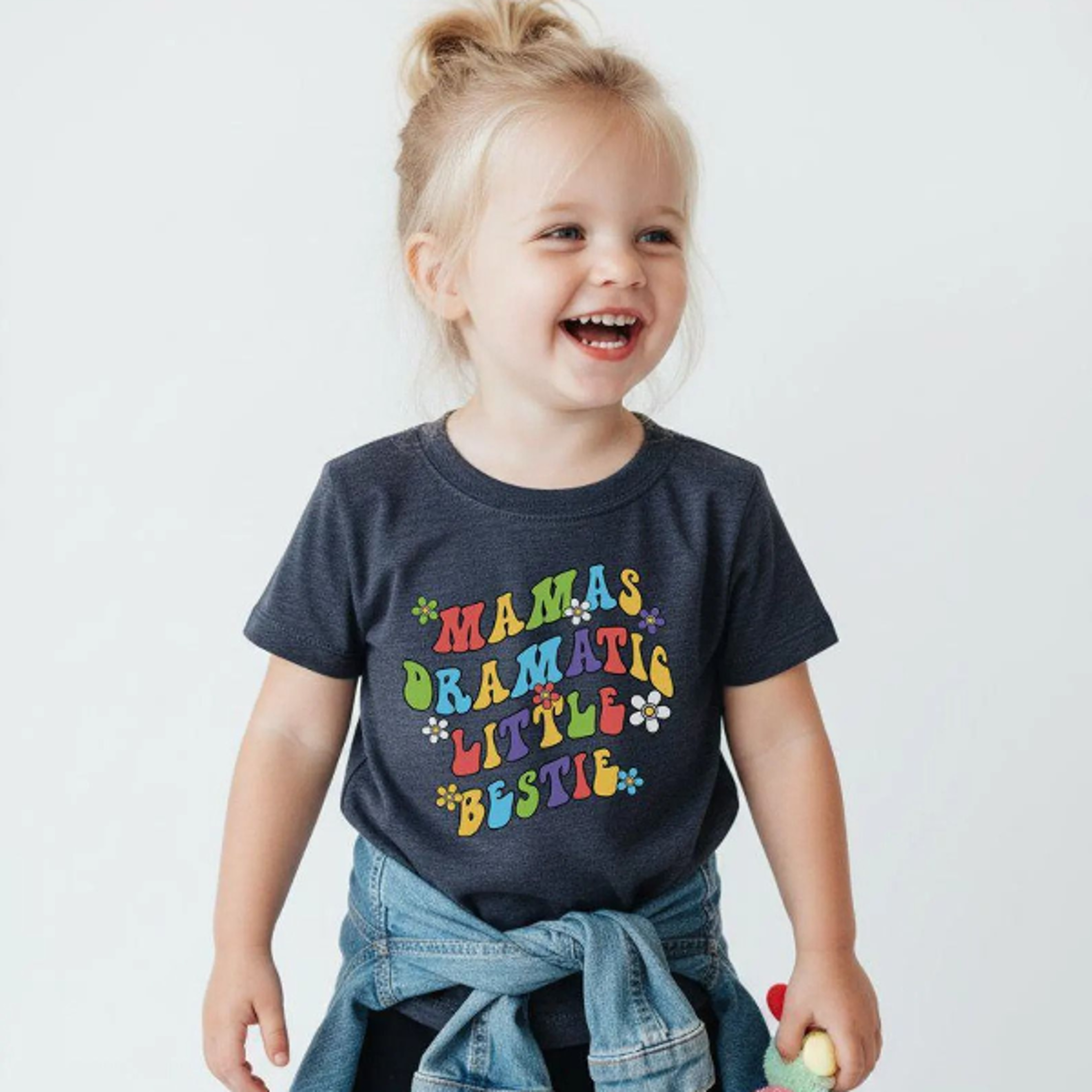 mama's dramatic little bestie baby bodysuit, funny baby onesie, retro baby outfit, cute newborn romper, baby shower gift