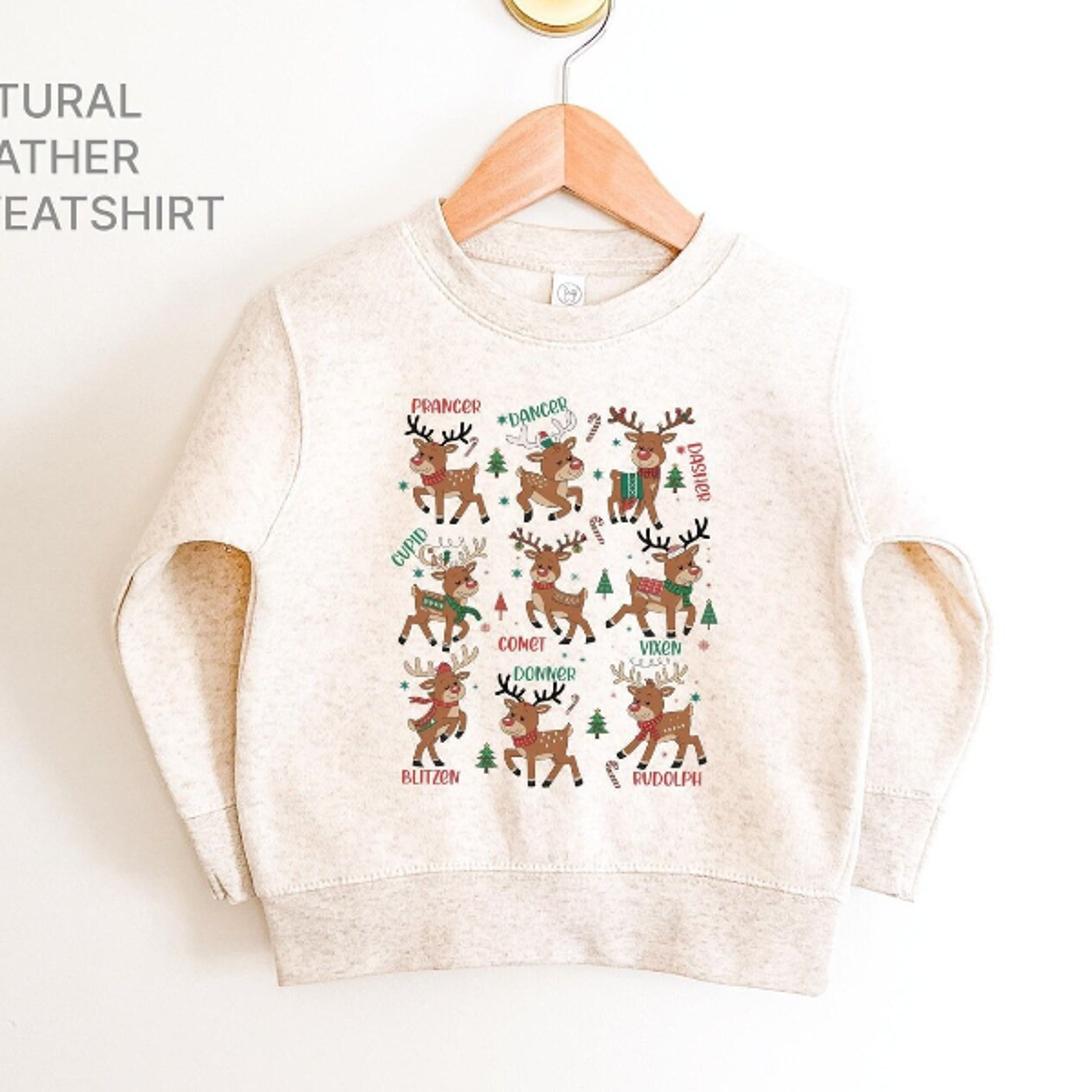 kids christmas reindeer sweatshirt, pink toddler christmas sweater, cute rudolph holiday shirt, girls xmas pullover
