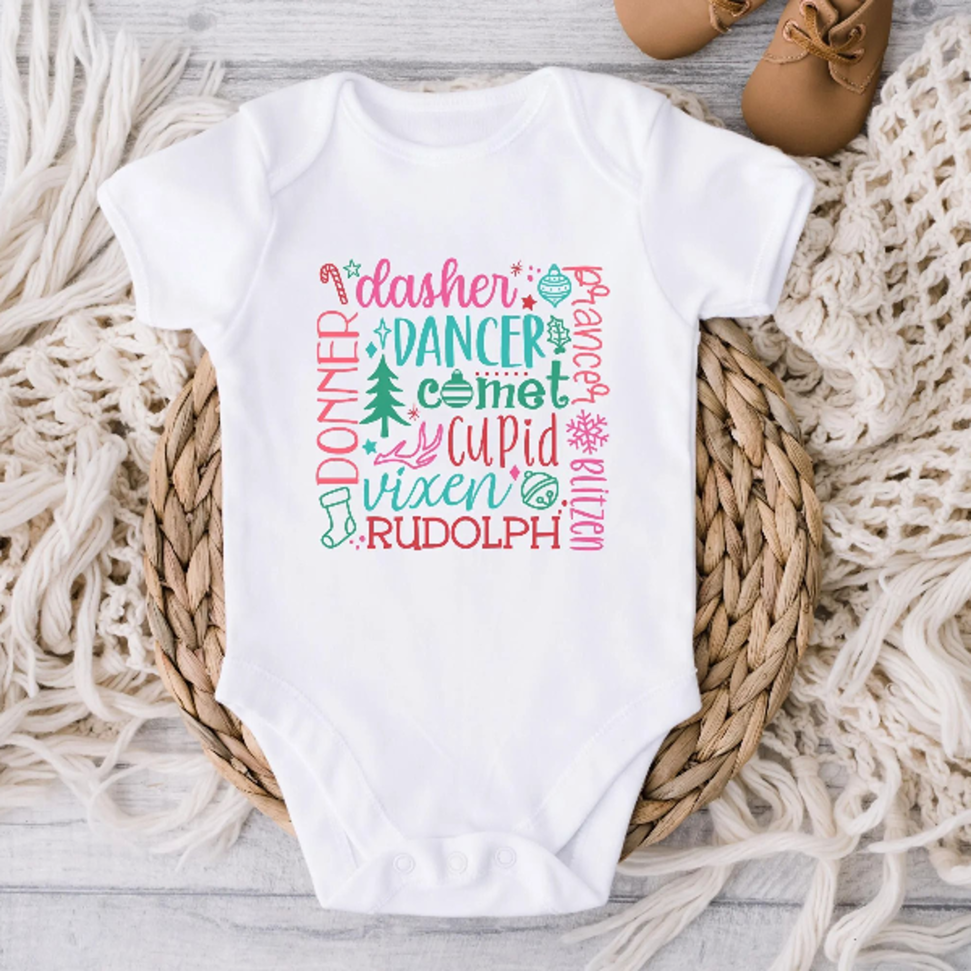 christmas reindeer names kids shirt, rudolph holiday t-shirt, cute christmas toddler tee, festive xmas outfit for kids