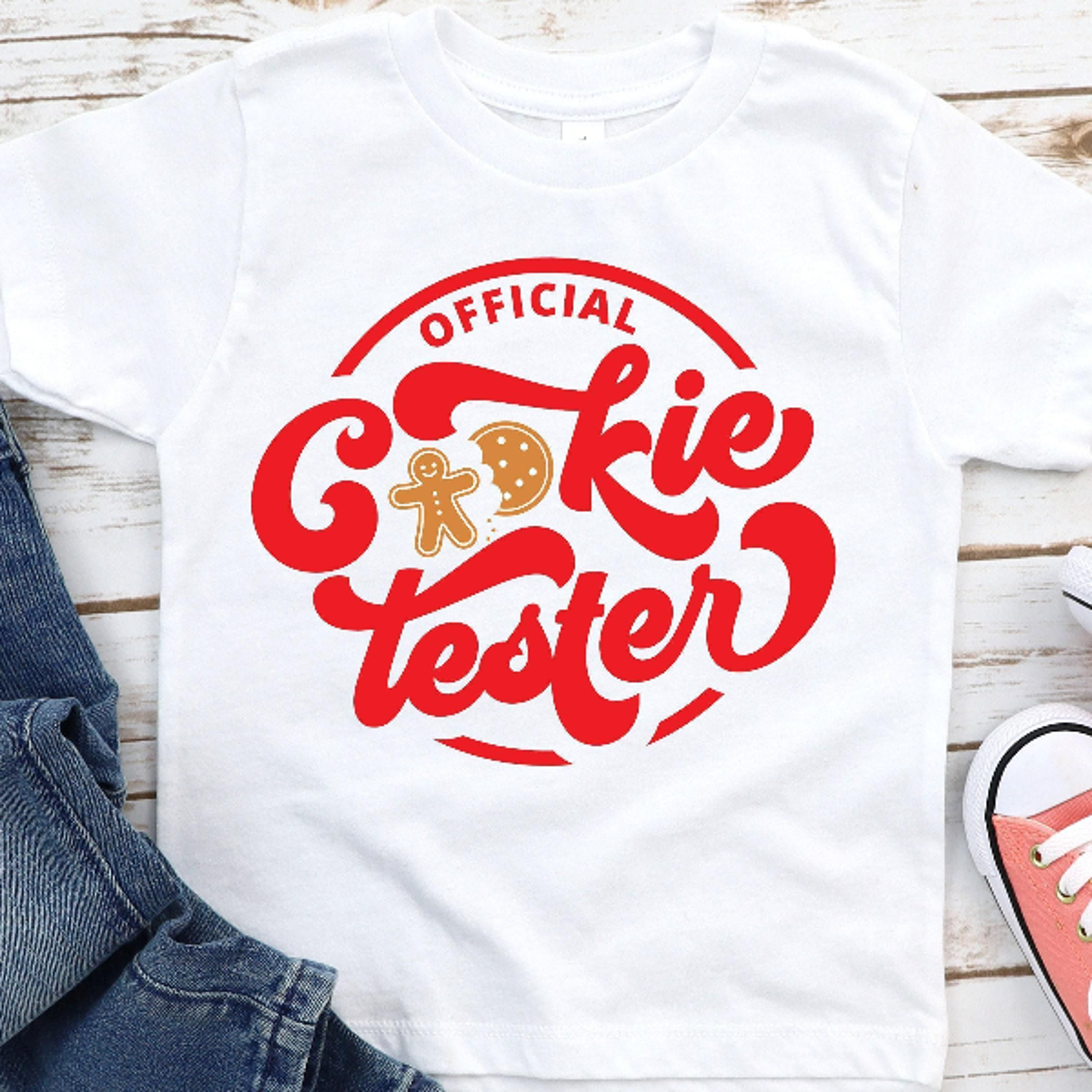 official cookie tester baby bodysuit, funny christmas baby shirt, gingerbread holiday outfit, cute christmas baby onesie