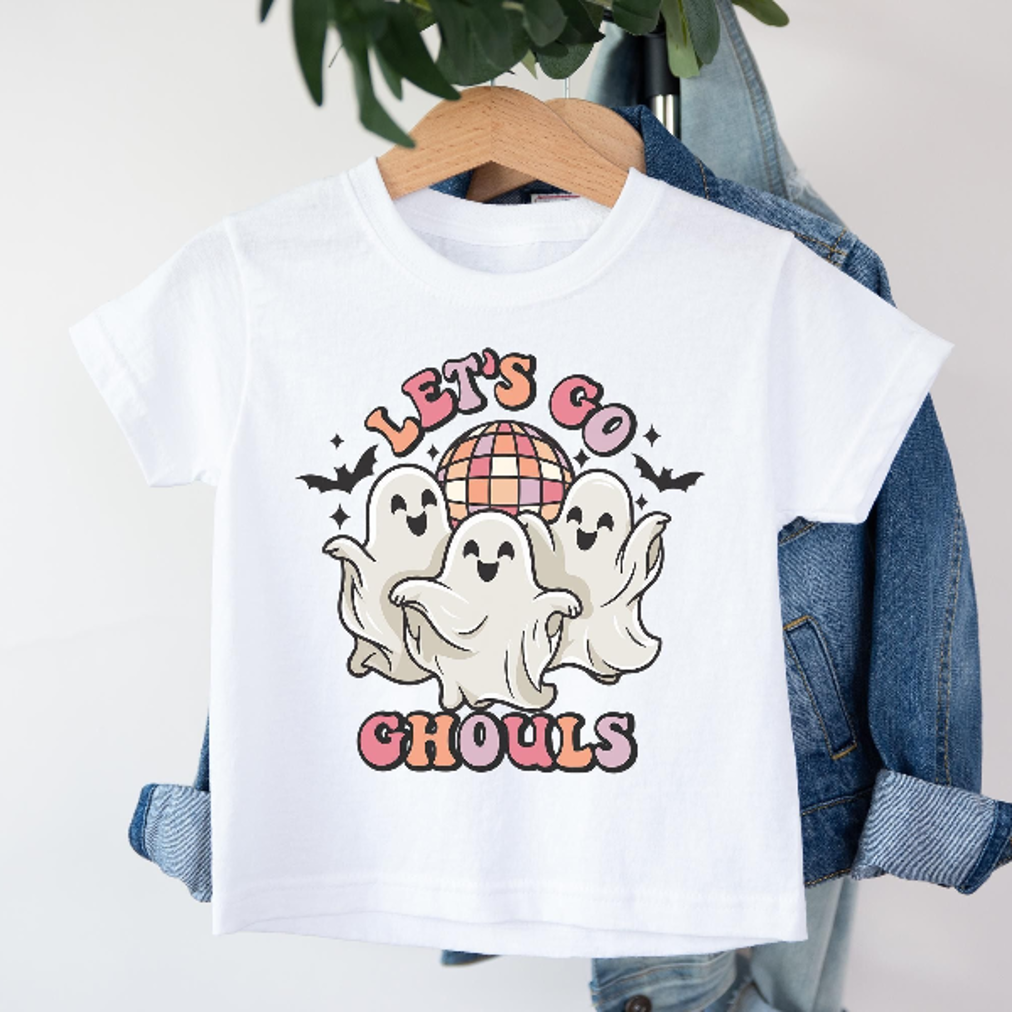 let's go ghouls youth shirt, cute ghost youth sweatshirt, retro halloween youth tee, spooky disco ghost gift
