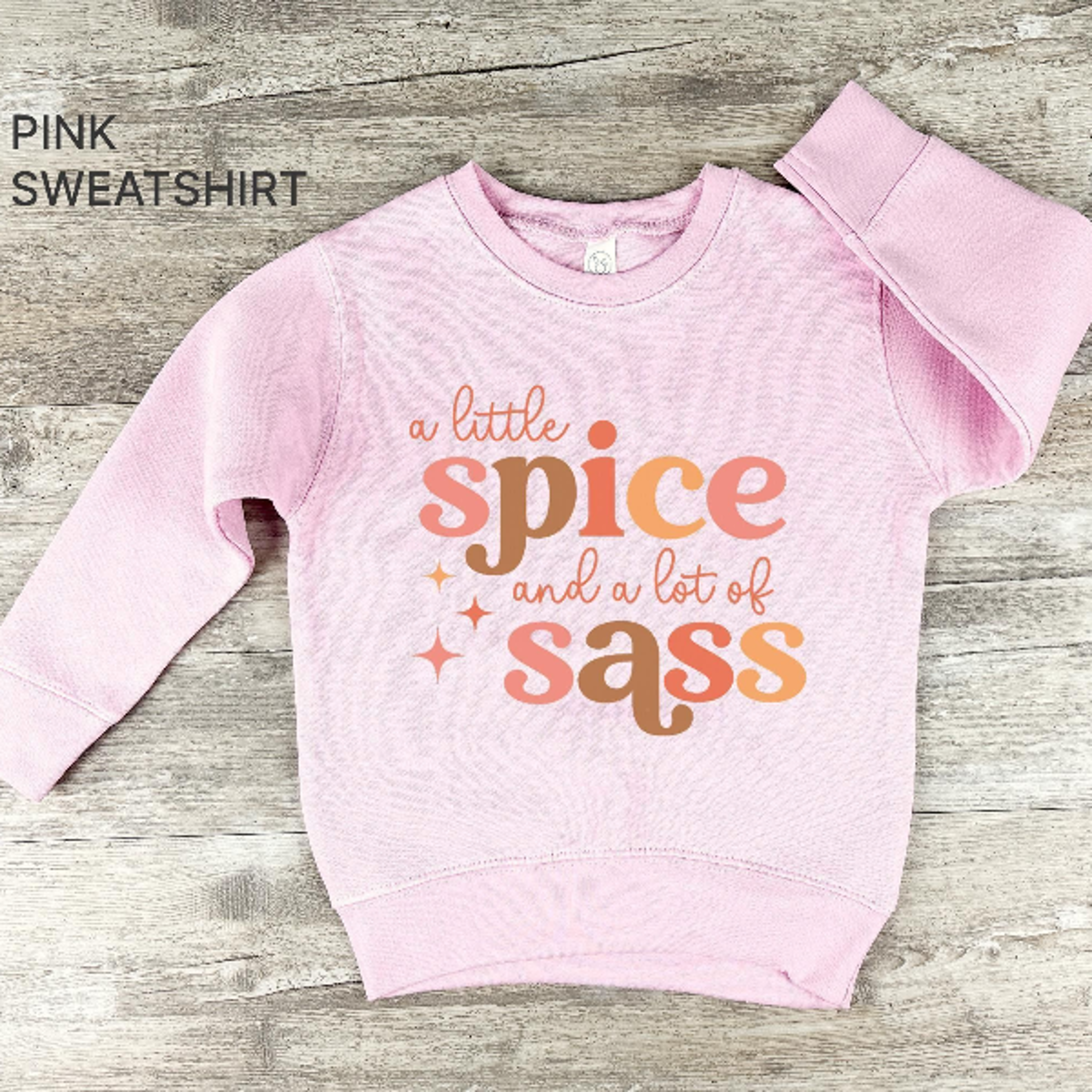 a little spice and a lot of sass youth sweatshirt, funny youth shirt, cute retro girls youth tee gift