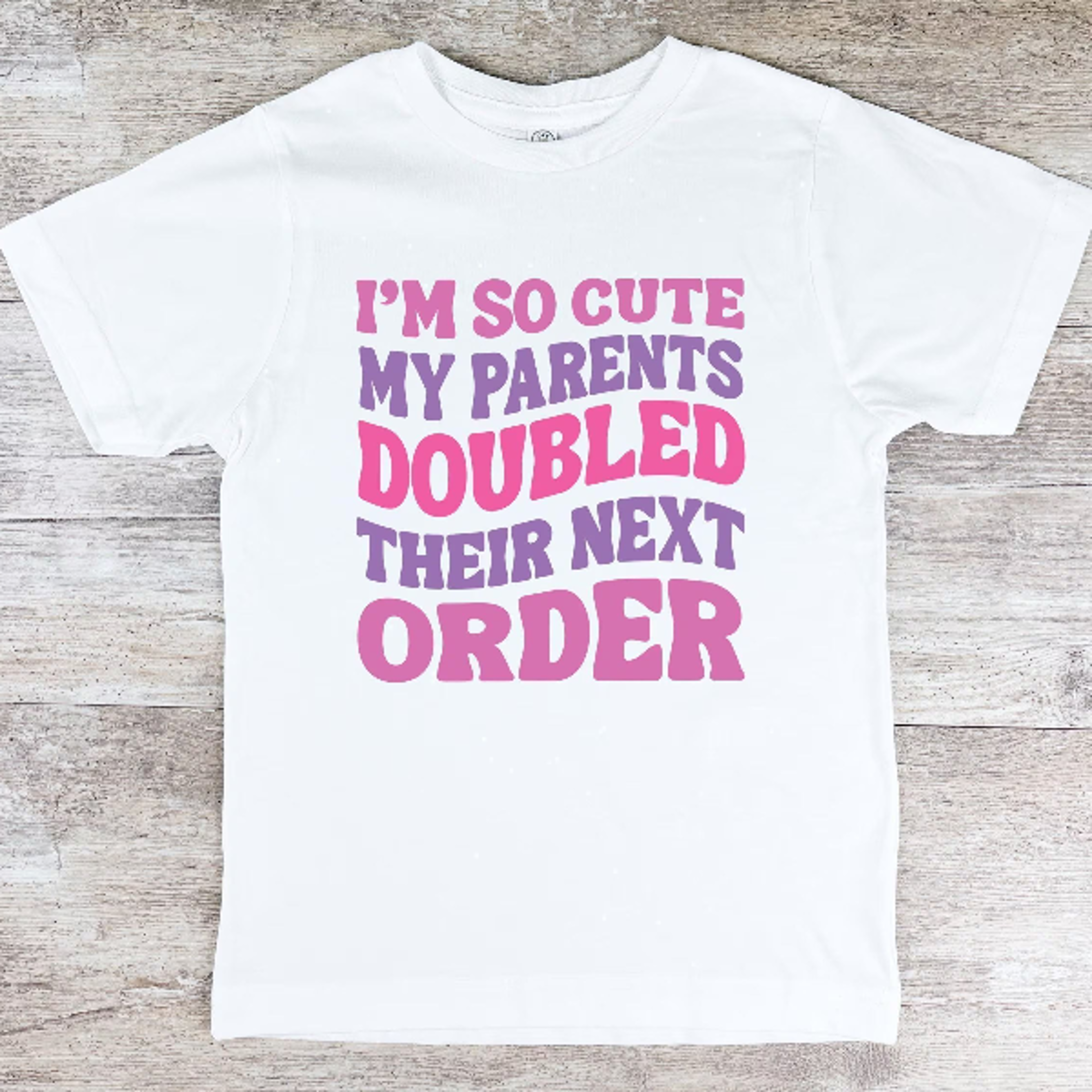 i'm so cute my parents doubled their next order youth t-shirt, funny kids tee, youth sweatshirt, sibling shirt